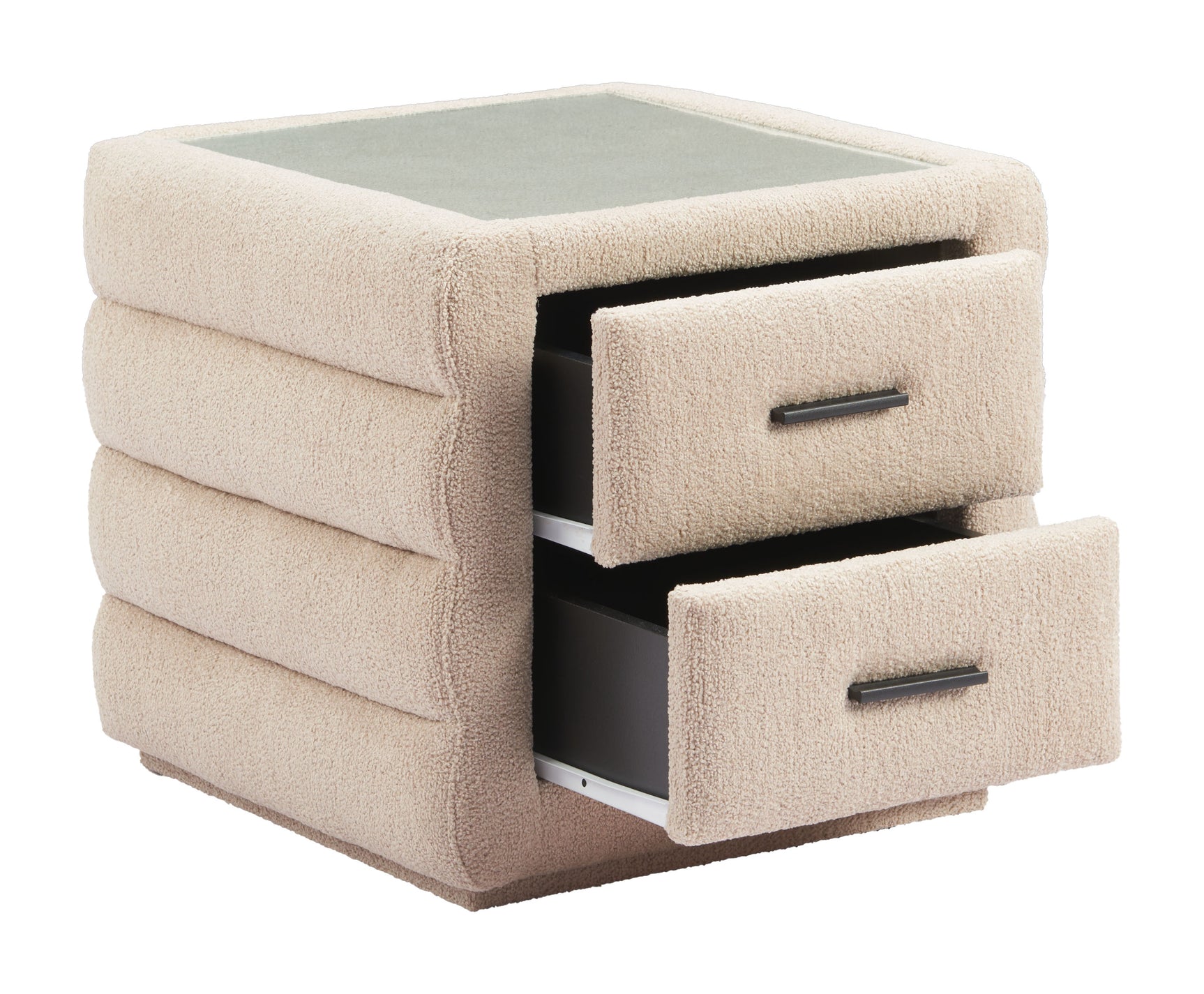 Soffice Beige Nightstand - Ornate Home