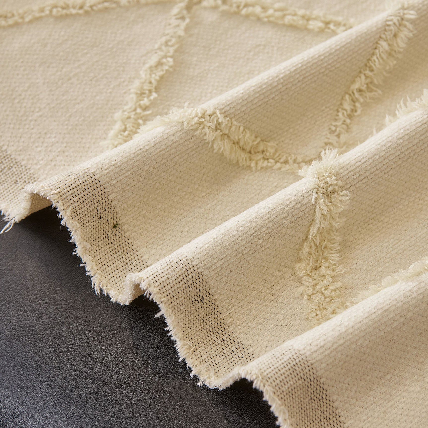 Soft Chenille Sofa Throw Cover, Raised Geometric Texture Furniture Protector Blanket - Ornate Home