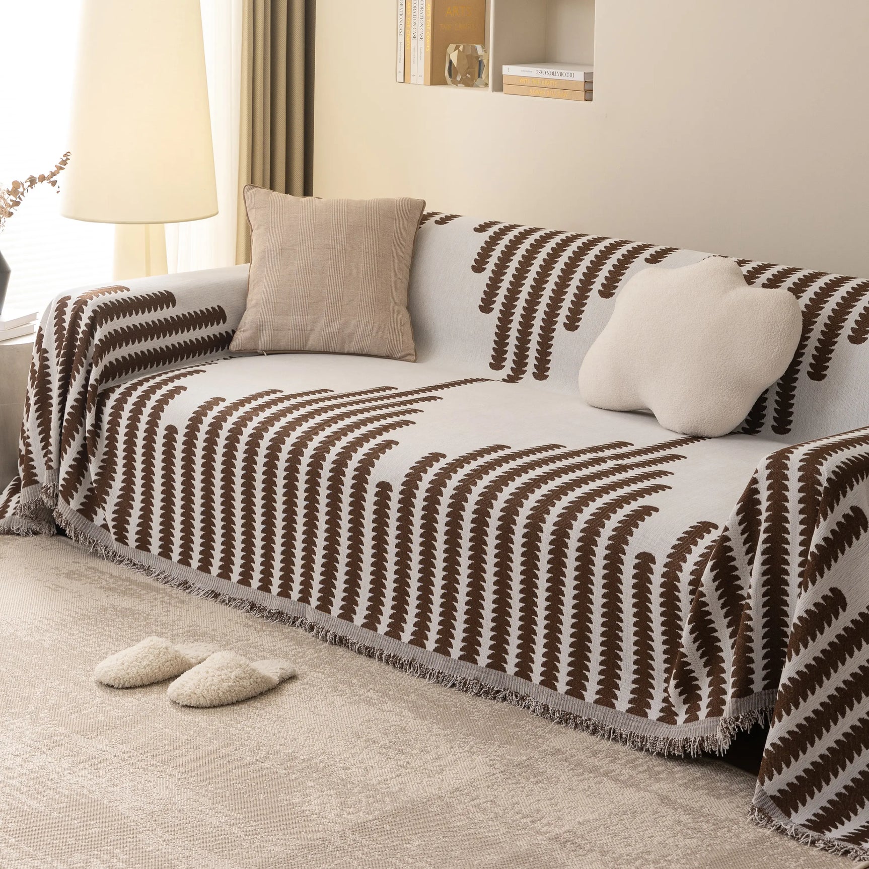 Soft Cozy Chenille Couch Cover Throws for Sofas, Couch Cover Blankets, Corner Sectional Couch Covers - Ornate Home