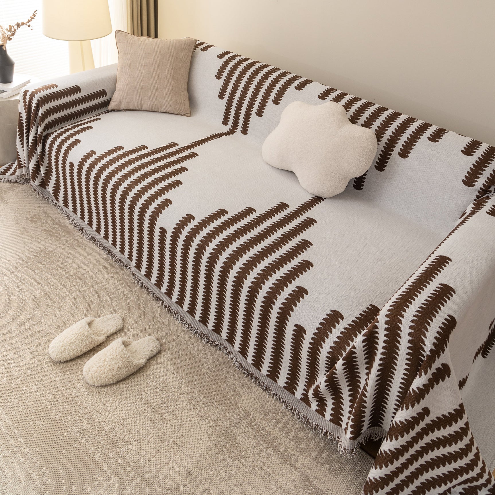 Soft Cozy Chenille Couch Cover Throws for Sofas, Couch Cover Blankets, Corner Sectional Couch Covers - Ornate Home