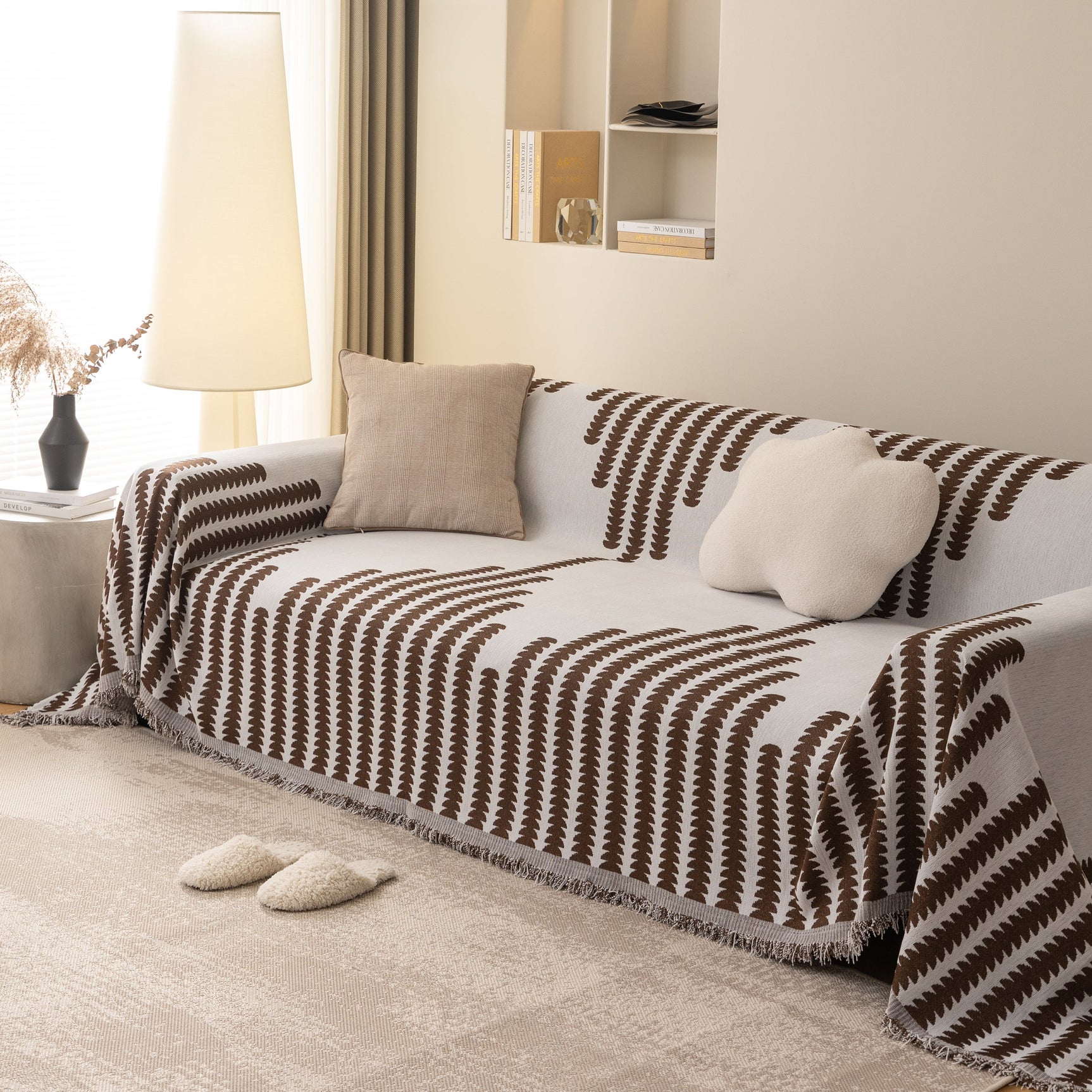 Soft Cozy Chenille Couch Cover Throws for Sofas, Couch Cover Blankets, Corner Sectional Couch Covers - Ornate Home