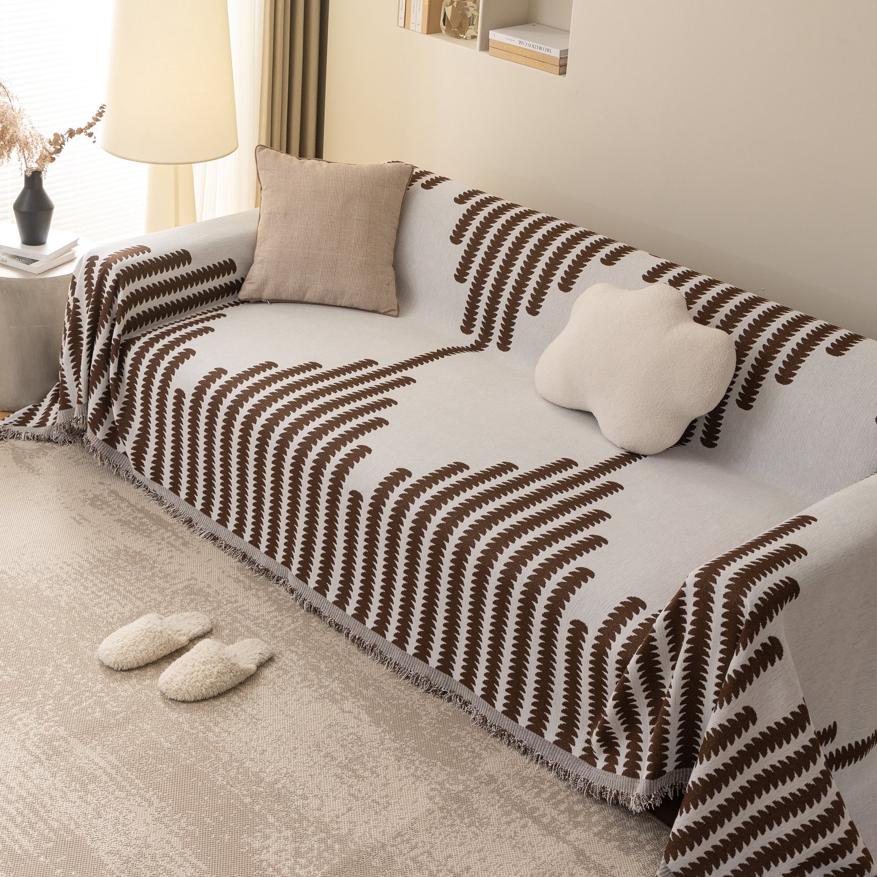 Soft Cozy Chenille Couch Cover Throws for Sofas, Couch Cover Blankets, Corner Sectional Couch Covers - Ornate Home