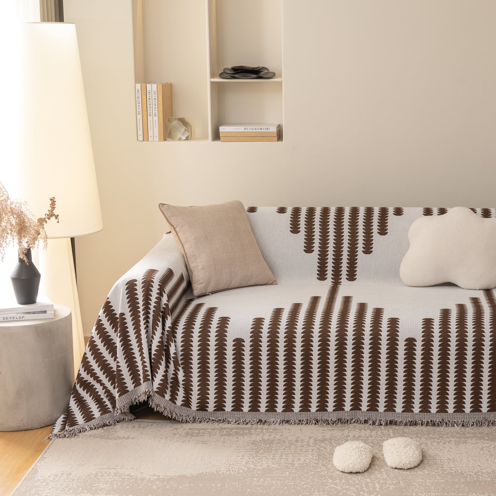 Soft Cozy Chenille Couch Cover Throws for Sofas, Couch Cover Blankets, Corner Sectional Couch Covers - Ornate Home