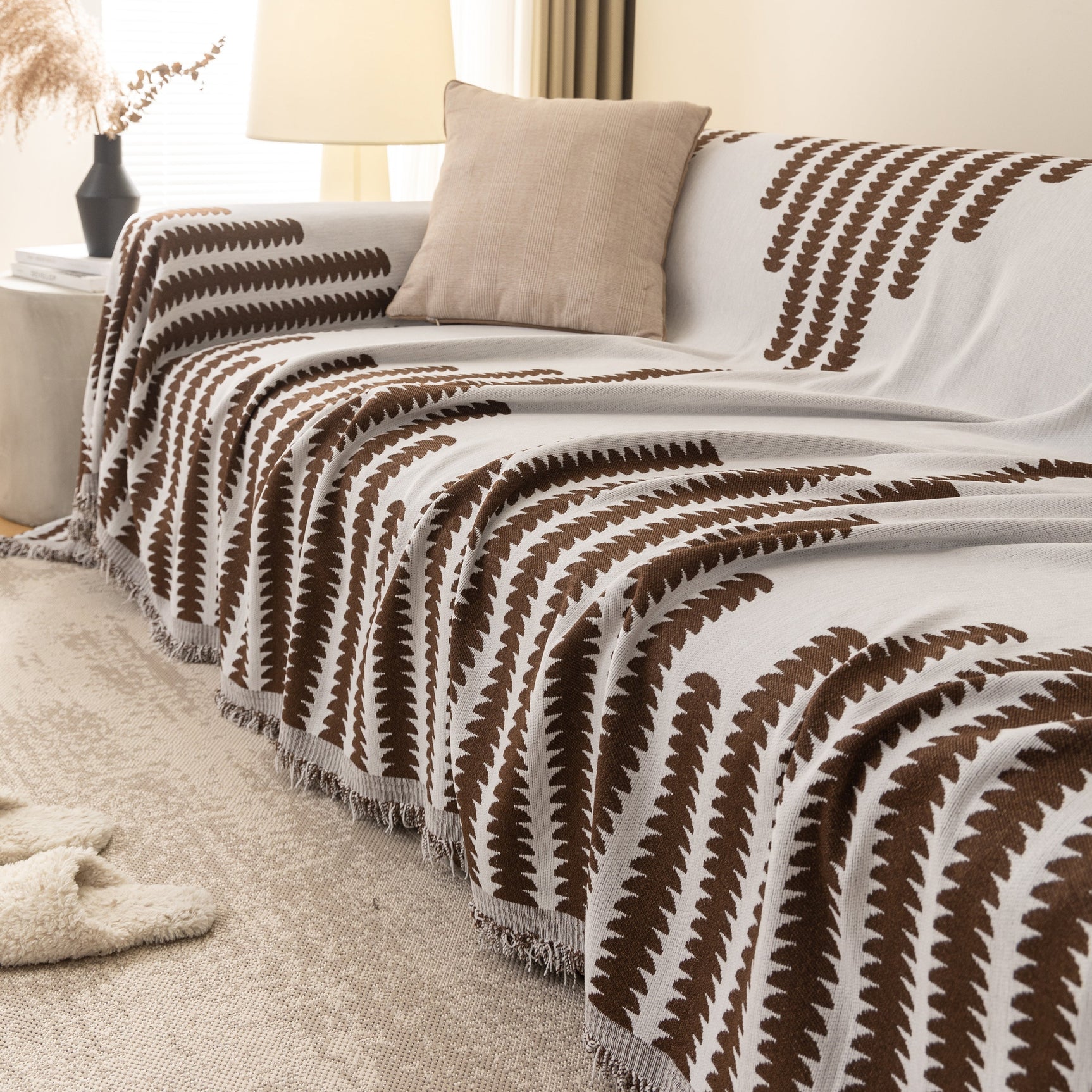 Soft Cozy Chenille Couch Cover Throws for Sofas, Couch Cover Blankets, Corner Sectional Couch Covers - Ornate Home