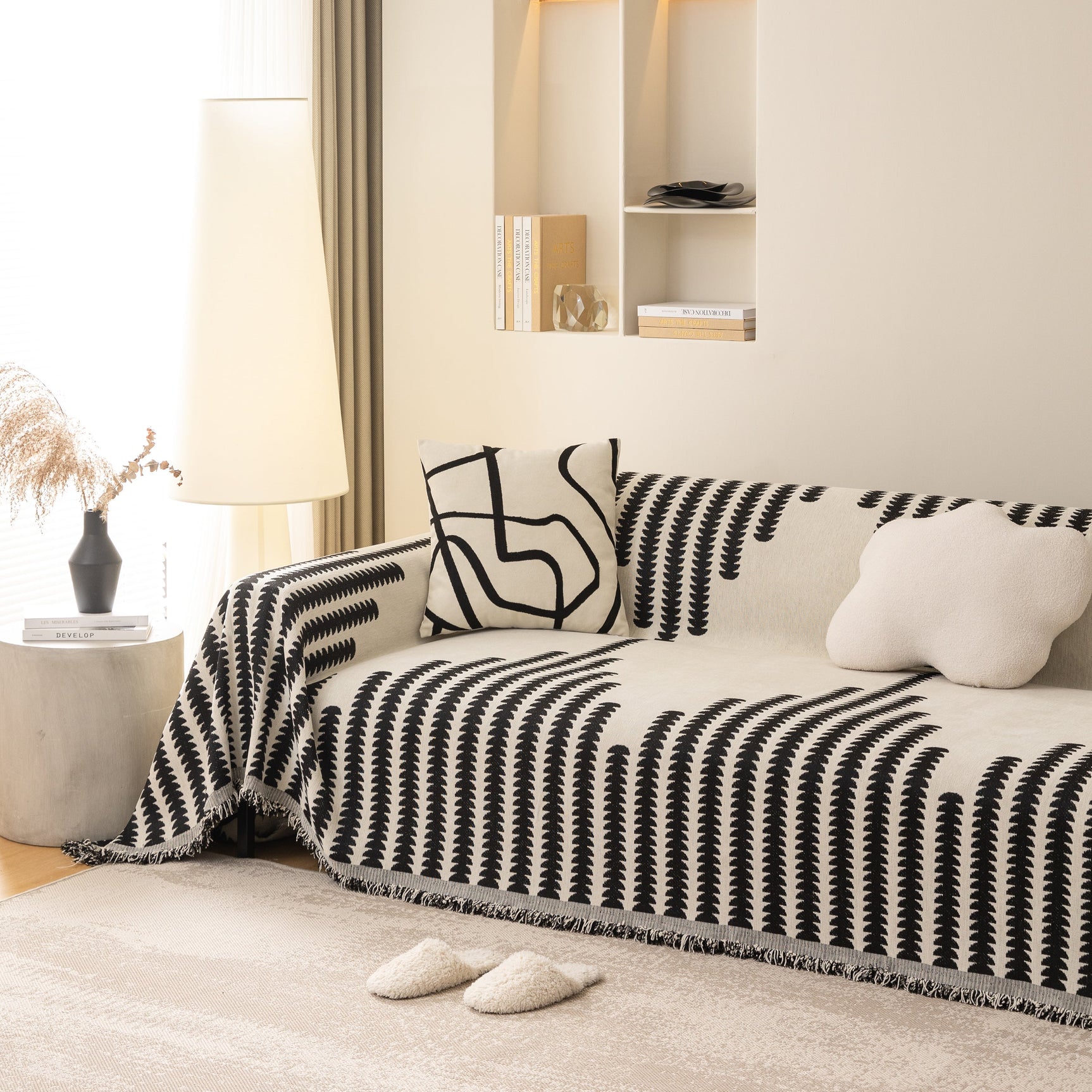 Soft Cozy Chenille Couch Cover Throws for Sofas, Couch Cover Blankets, Corner Sectional Couch Covers - Ornate Home