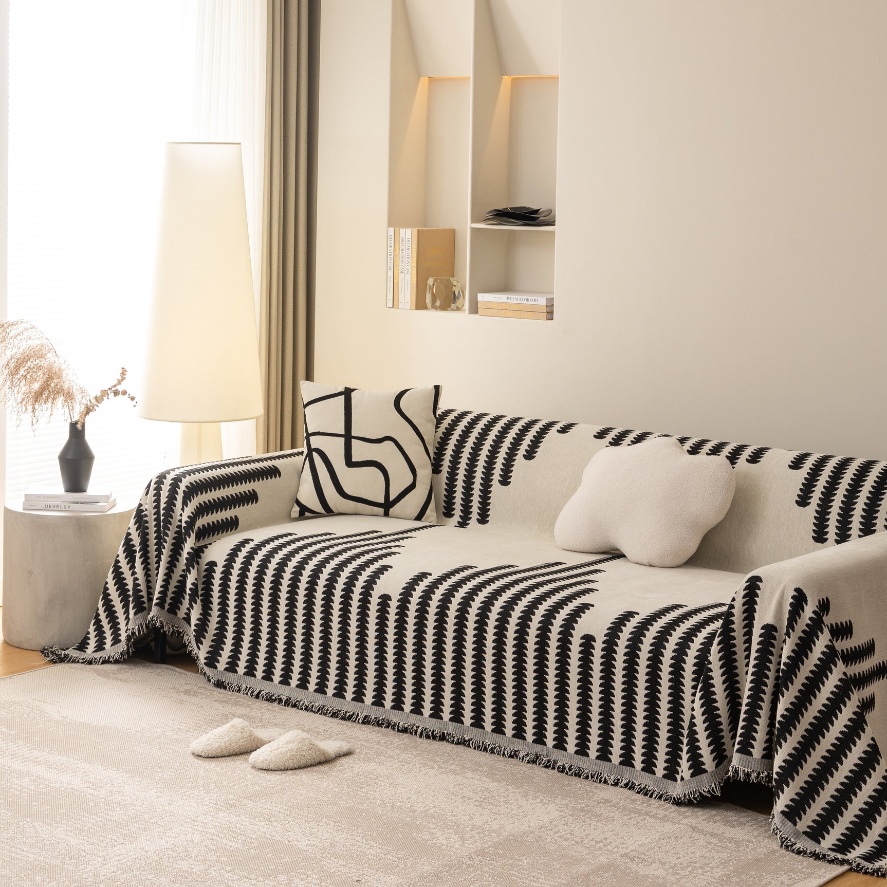 Soft Cozy Chenille Couch Cover Throws for Sofas, Couch Cover Blankets, Corner Sectional Couch Covers - Ornate Home