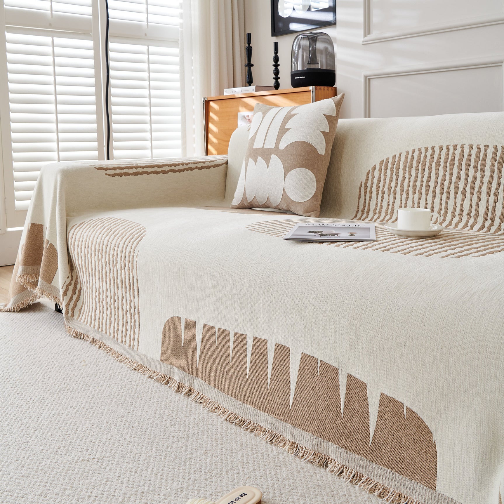 Soft Cozy Chenille Sofa Throw Blanket and Sectional Seat Covers, Scratch Resistant Sofa Couch Covers - Ornate Home