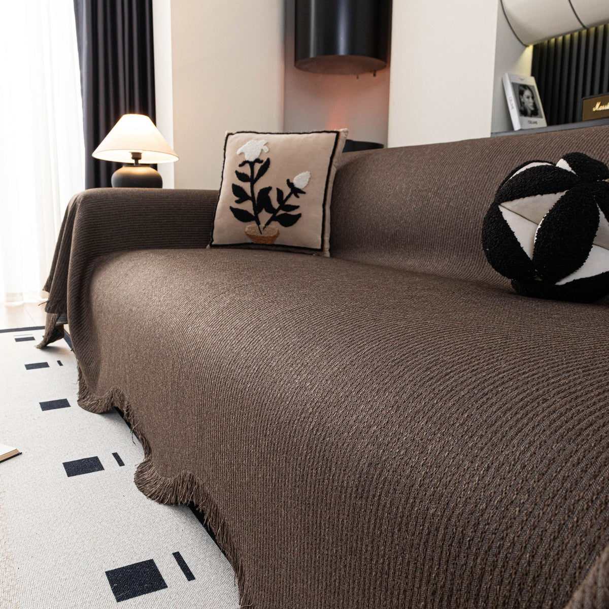 Soft Decorative Throw for Sofa and Loveseat, Textured Sofa Cover Blanket for Couch - Ornate Home