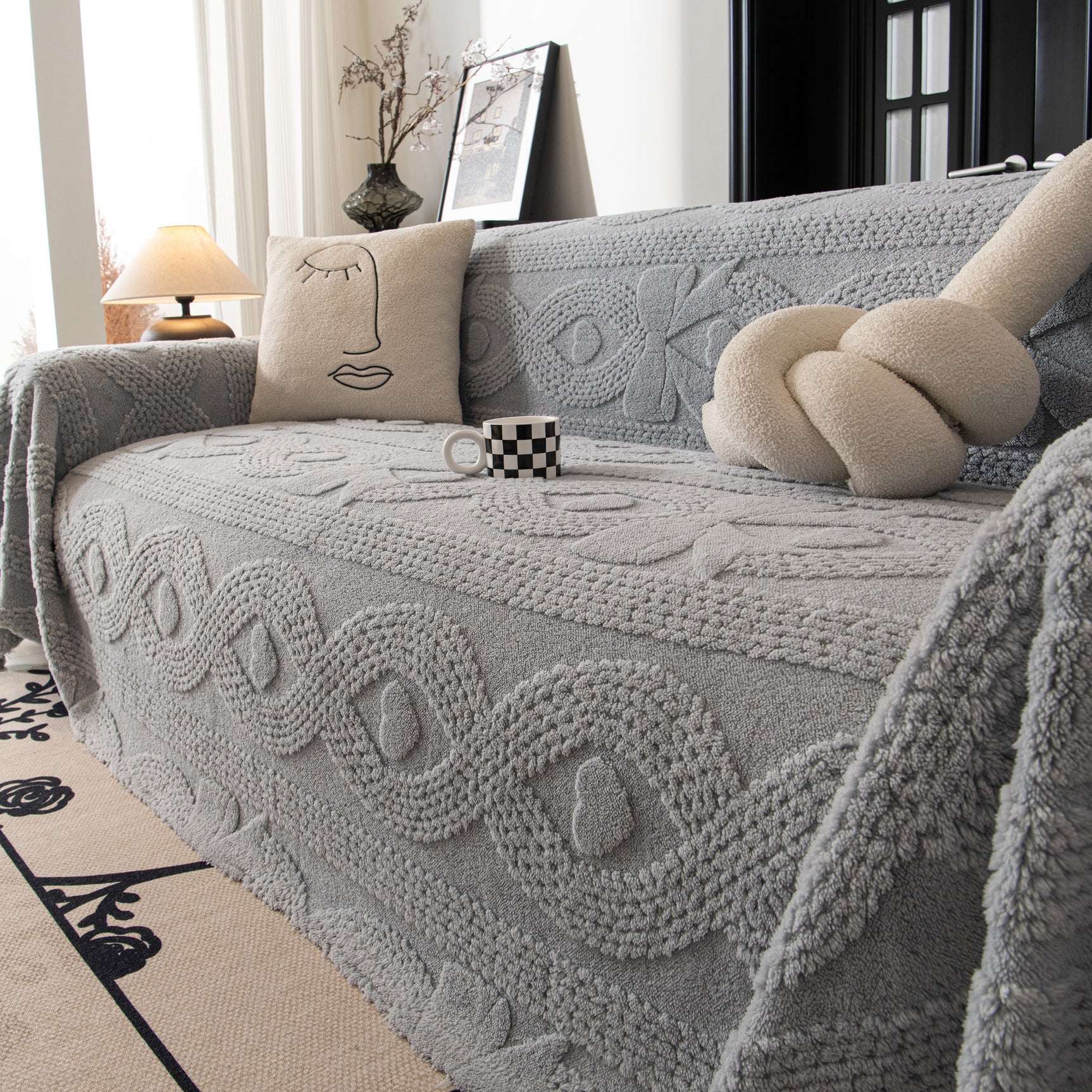 Soft Plush Fleece Throw Blanket for Couch Solid Cute Warm Couch Cover Blanket for Winter - Ornate Home