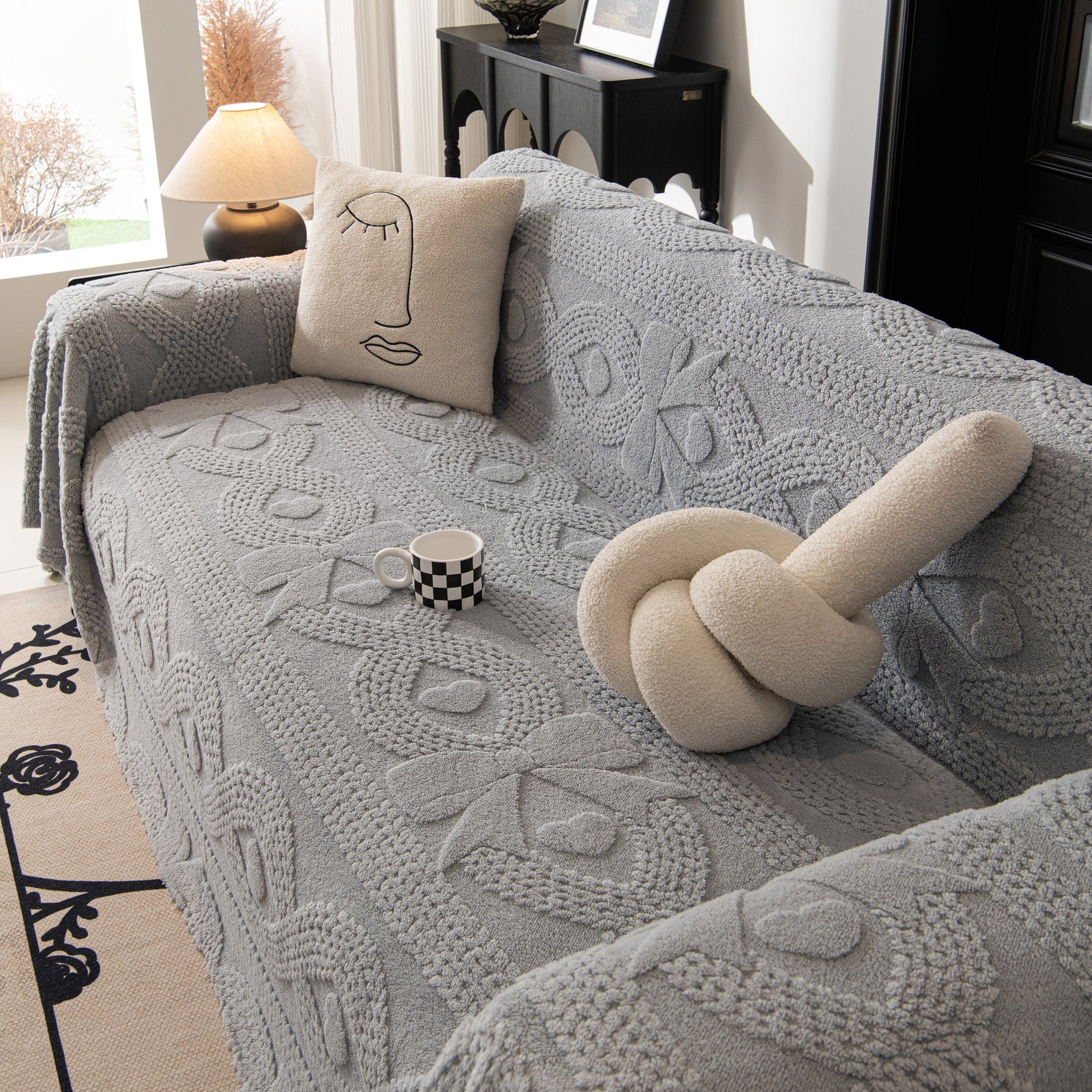 Soft Plush Fleece Throw Blanket for Couch Solid Cute Warm Couch Cover Blanket for Winter - Ornate Home