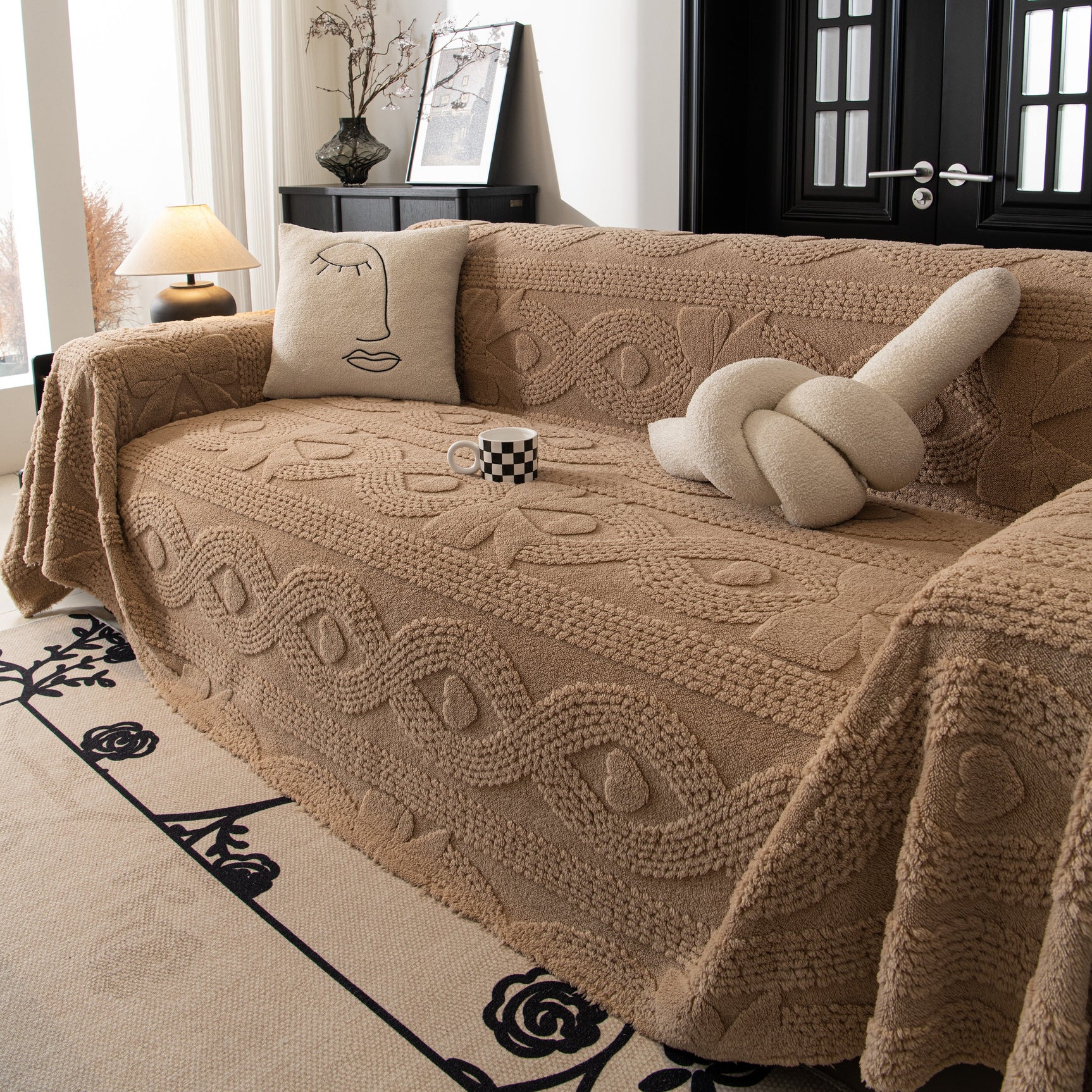 Soft Plush Fleece Throw Blanket for Couch Solid Cute Warm Couch Cover Blanket for Winter - Ornate Home