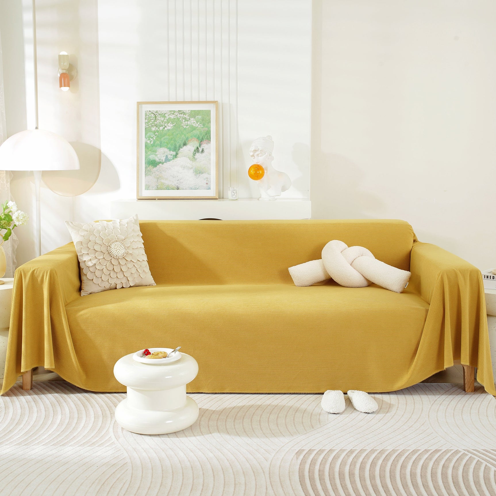 Soft Plush Warm Couch Cover Blanket for Sofa, Waterproof and Machine Washable Couch Throw Cover - Ornate Home