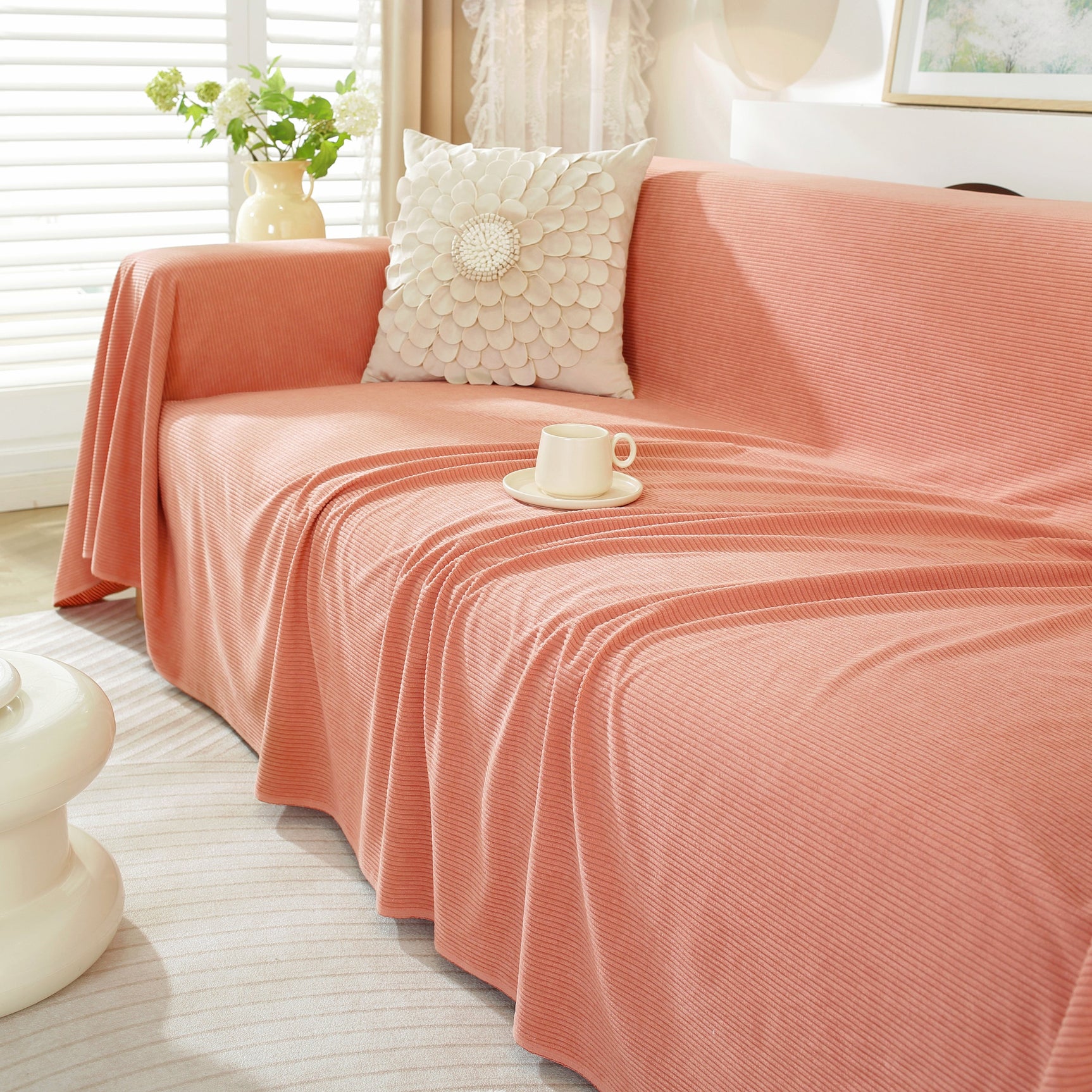 Soft Plush Warm Couch Cover Blanket for Sofa, Waterproof and Machine Washable Couch Throw Cover - Ornate Home