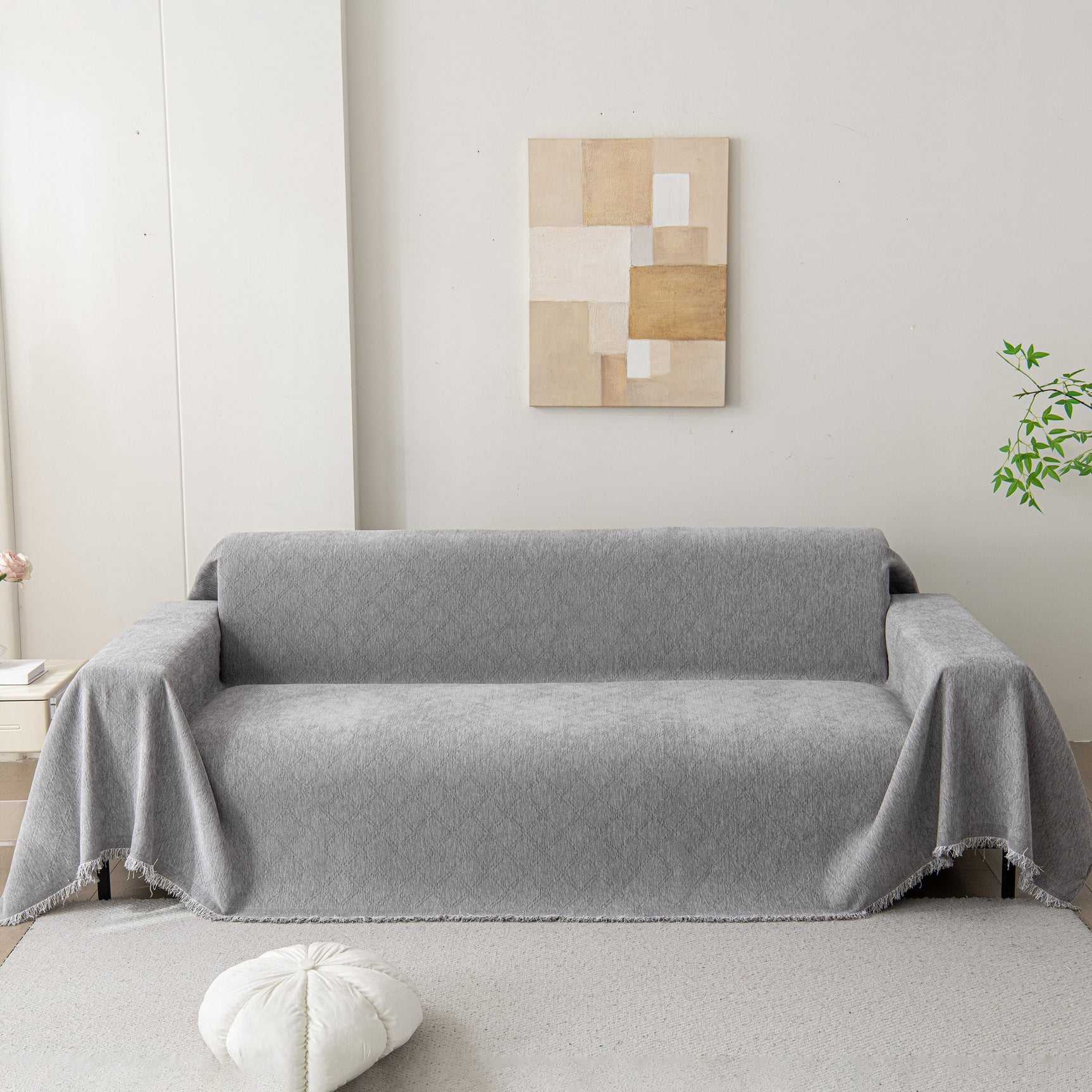 Soft Textured Couch Cover Slipcover Blanket, Modern Couch Covers for Dogs Washable - Ornate Home