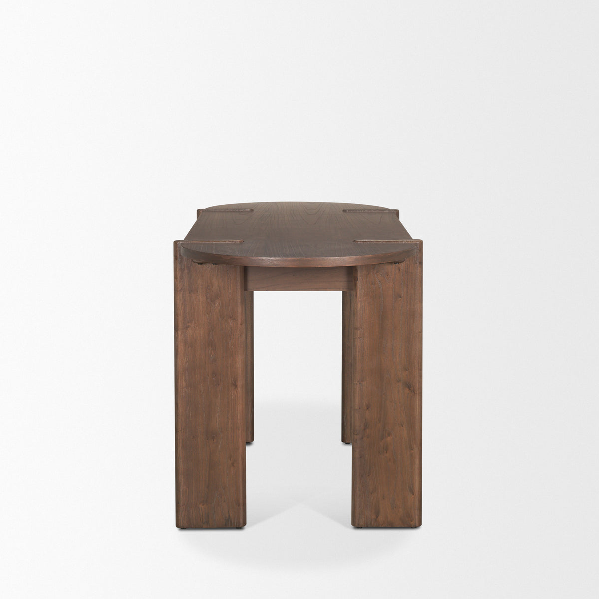 Sohan Dark Brown Elm Wood Oblong Desk - Ornate Home