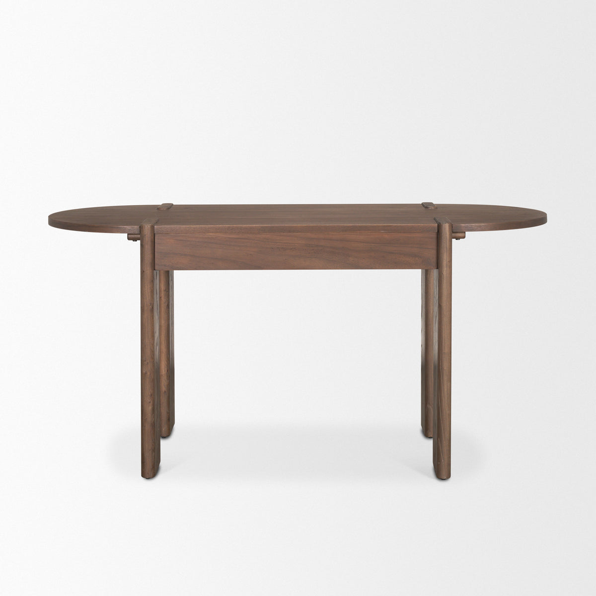 Sohan Dark Brown Elm Wood Oblong Desk - Ornate Home