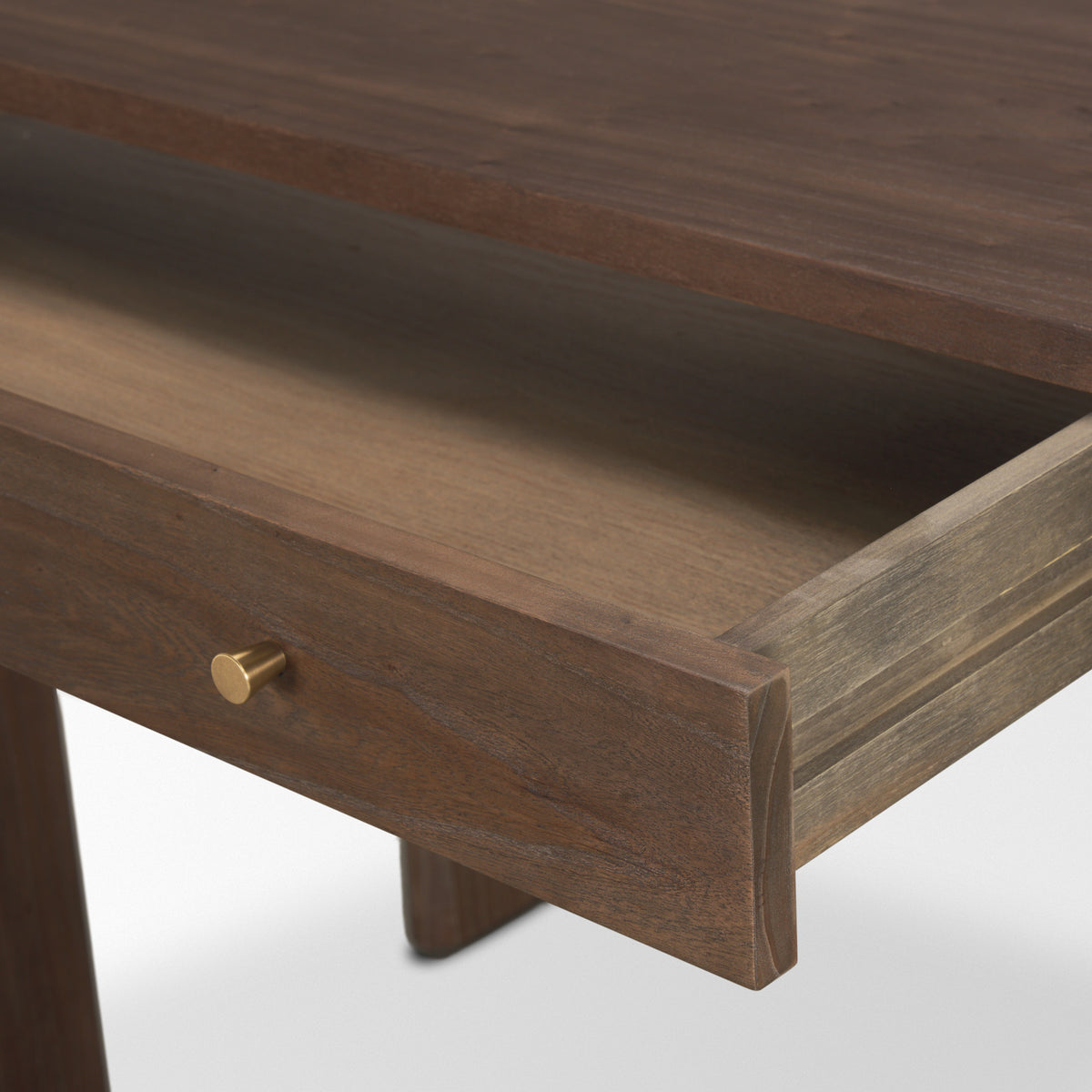 Sohan Dark Brown Elm Wood Oblong Desk - Ornate Home