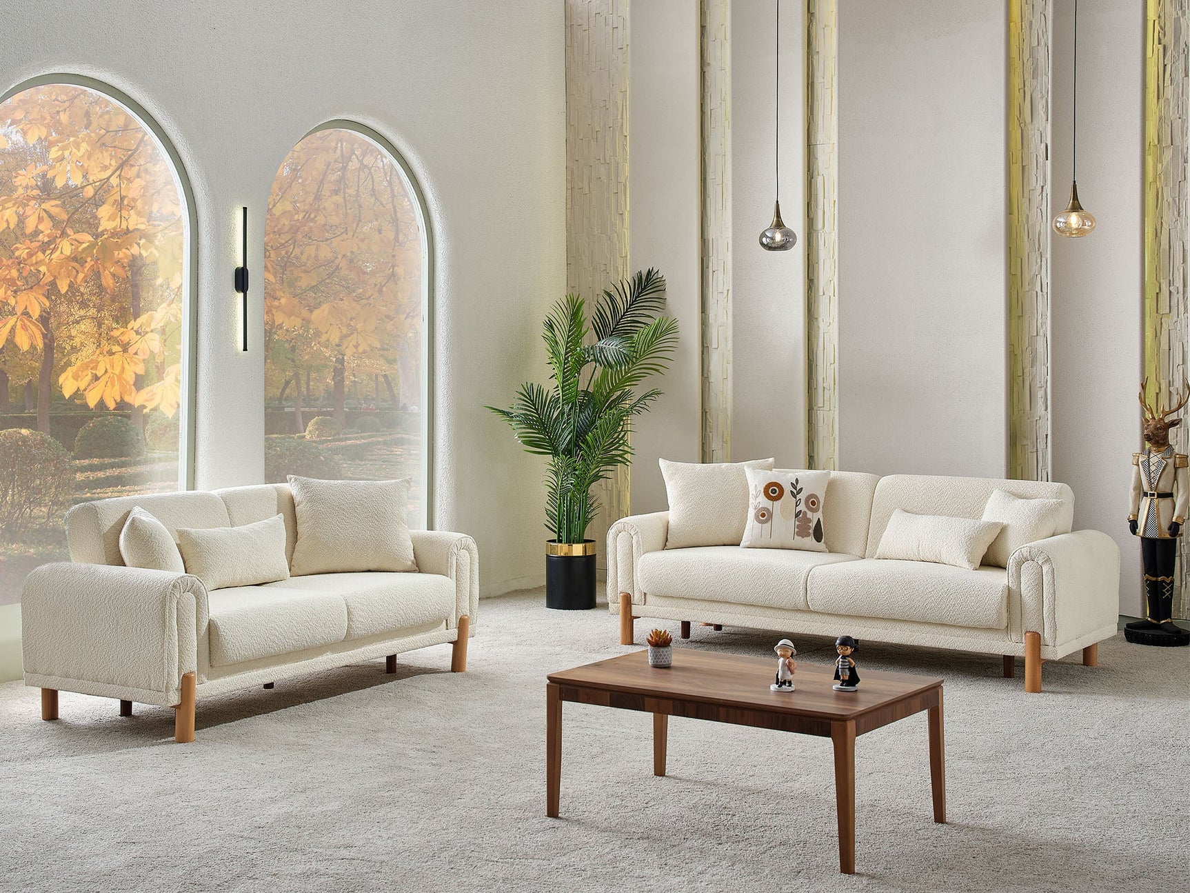 Soho Cream 3-pieces (Sofa & Loveseat & Chair) Living Room Set