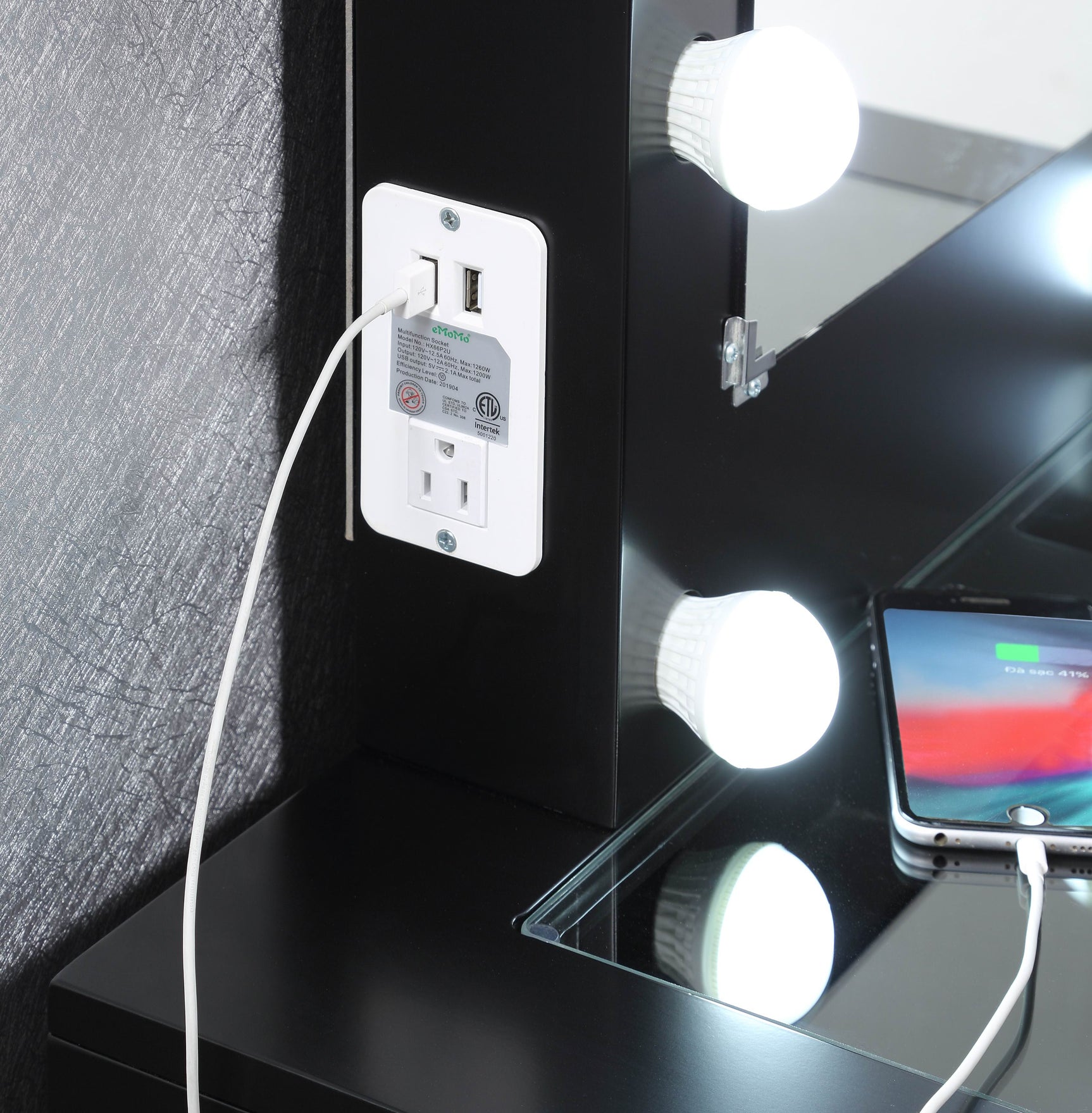 Solace Black Makeup Vanity - Ornate Home