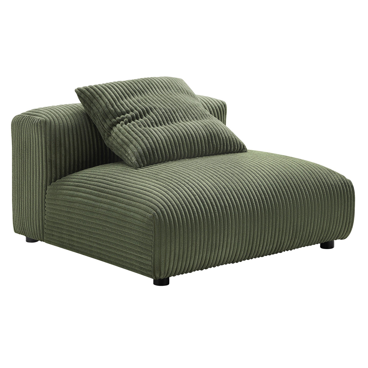 Solace Fern Modular Corduroy Upholstered Armless Chair - Ornate Home