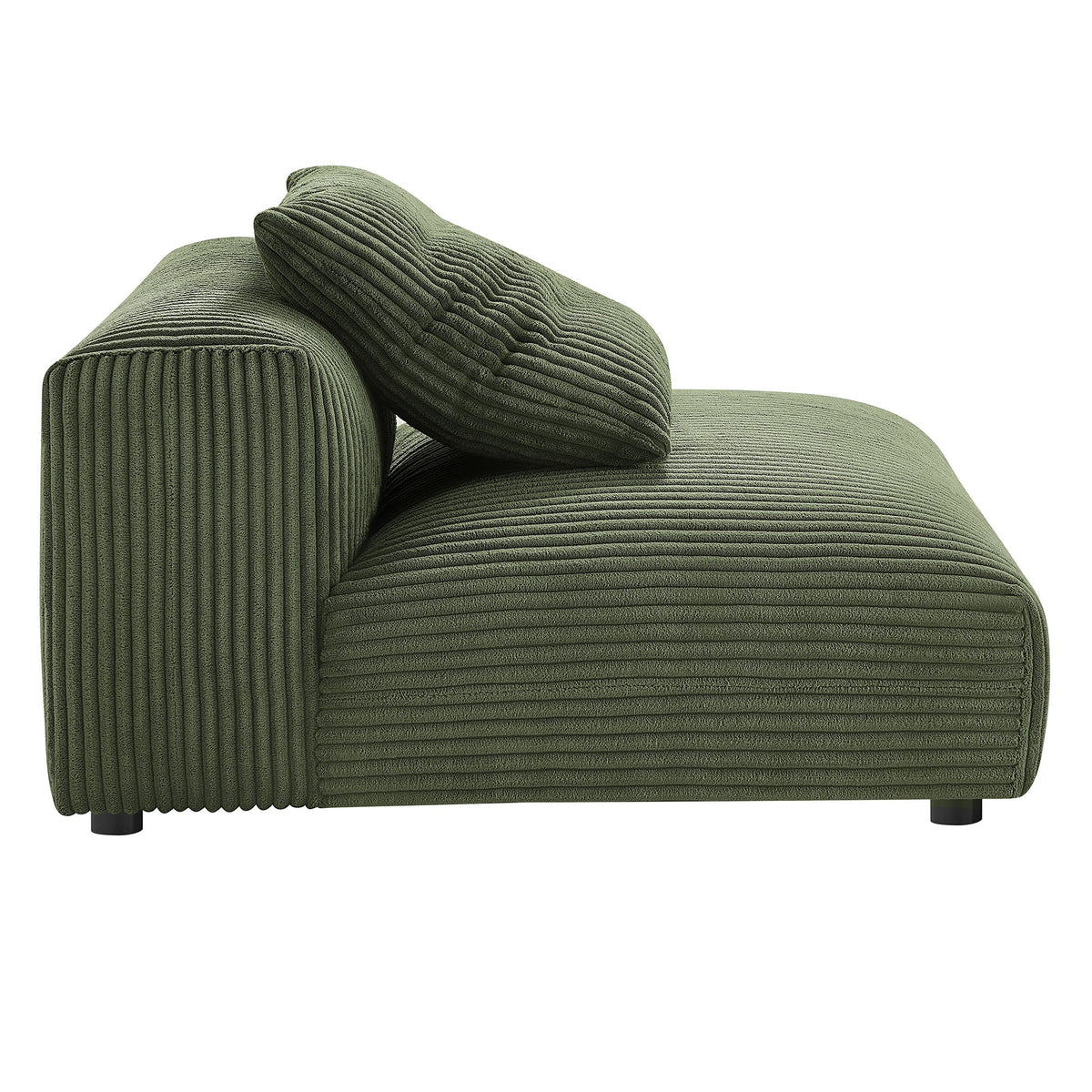 Solace Fern Modular Corduroy Upholstered Armless Chair - Ornate Home