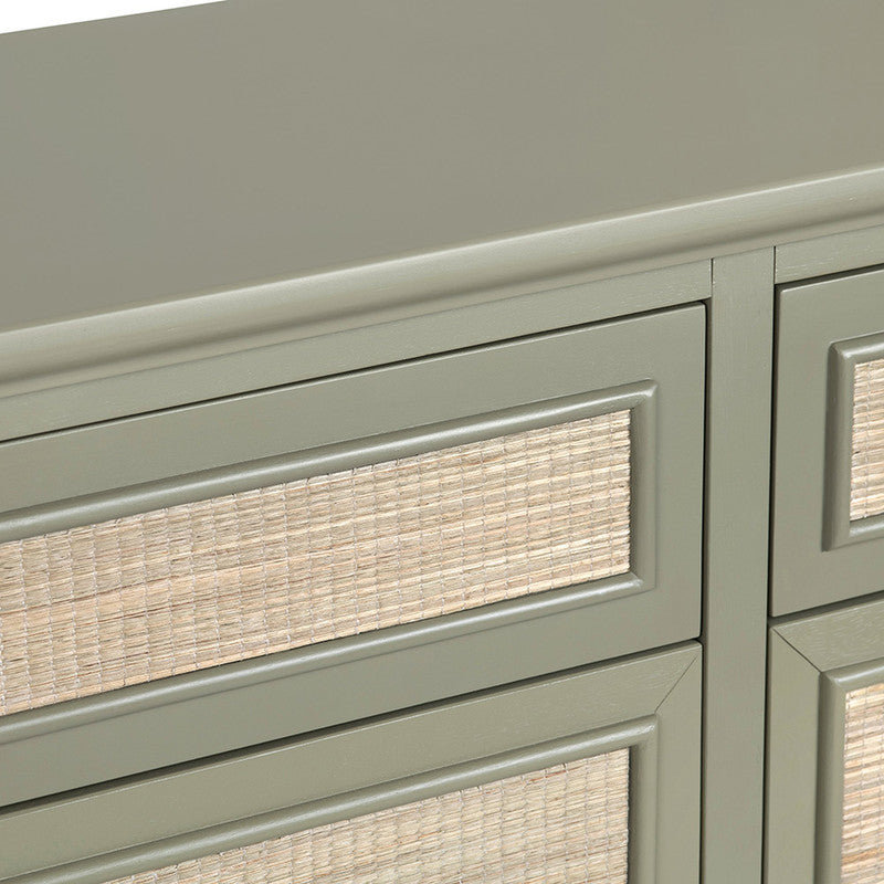 Solace Green/Brown Four-Door Sideboard - Ornate Home