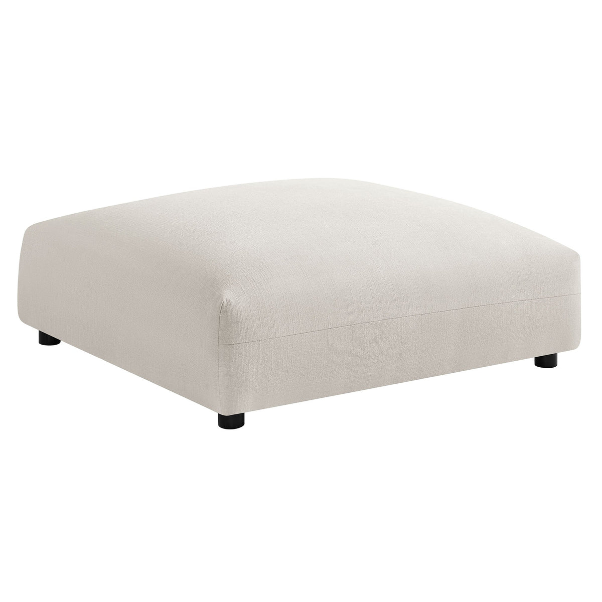 Solace Salt Modular Upholstered Fabric Ottoman - Ornate Home