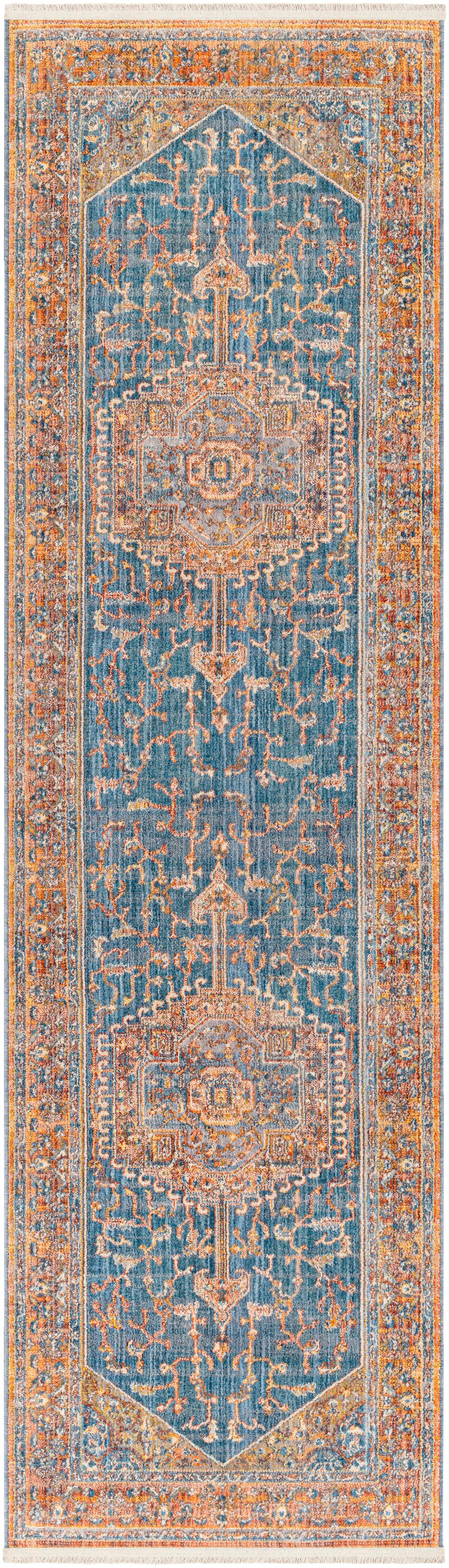 Solana Blue Medallion Area Carpet - Clearance - Ornate Home