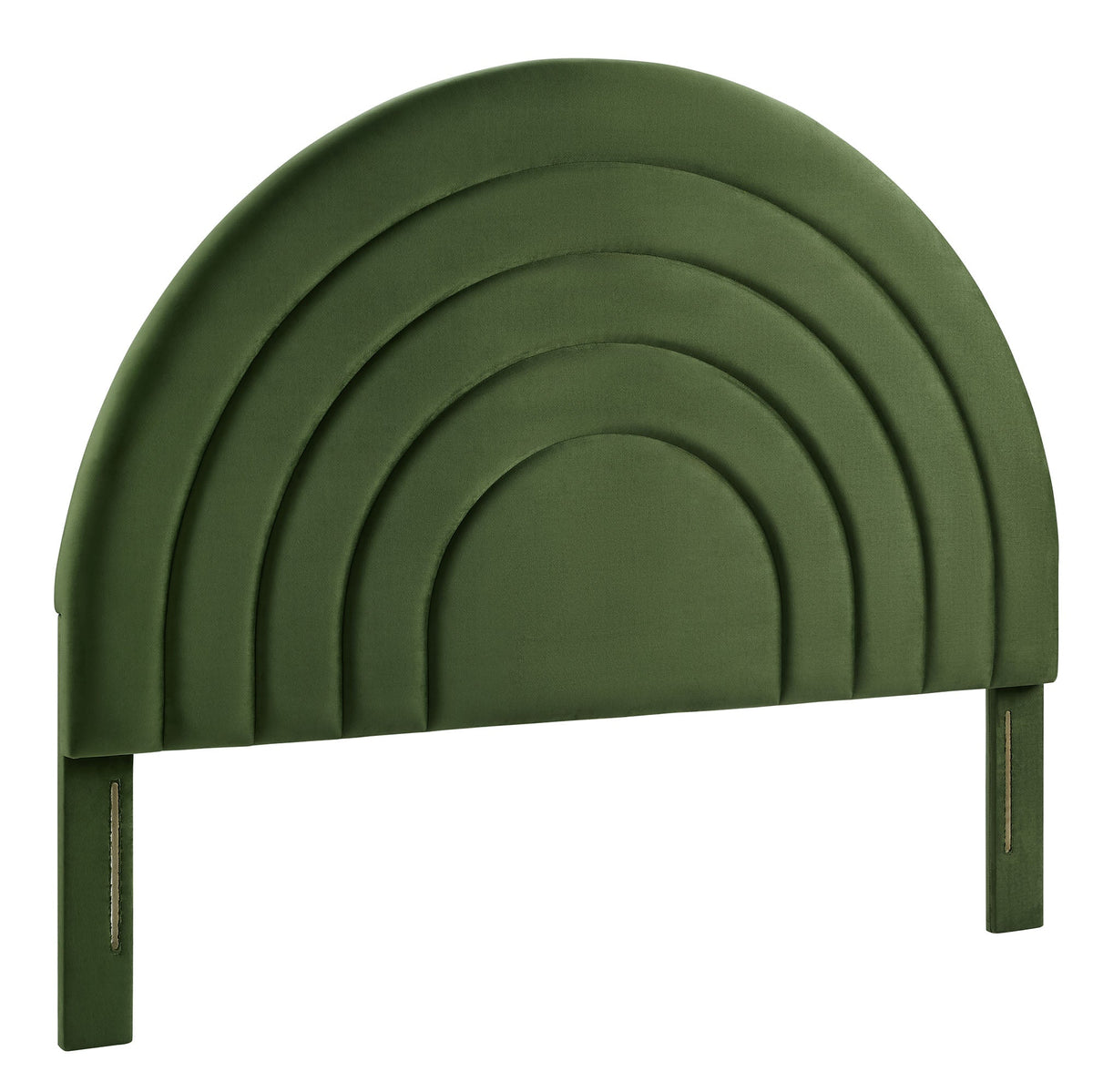 Solana Moss Green Arched Performance Velvet King Headboard - Ornate Home