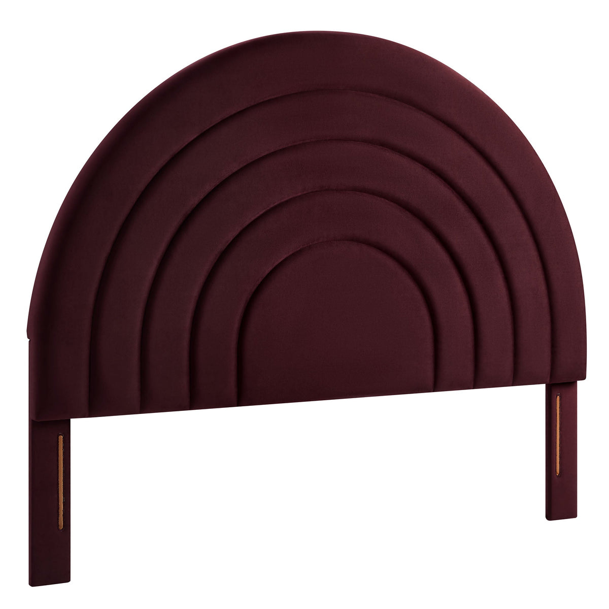 Solana Mulberry Arched Performance Velvet Full Headboard - Ornate Home