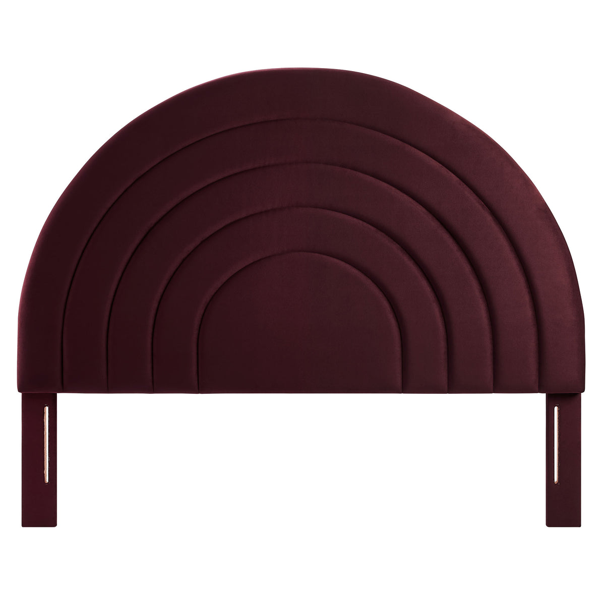 Solana Mulberry Arched Performance Velvet Full Headboard - Ornate Home