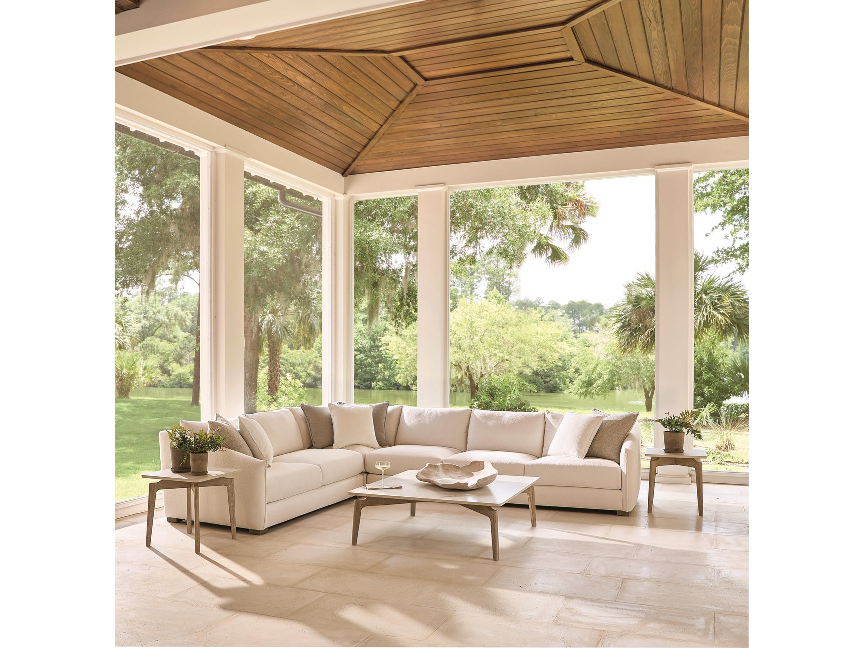 Solana White/Cream Outdoor Sectional - Ornate Home