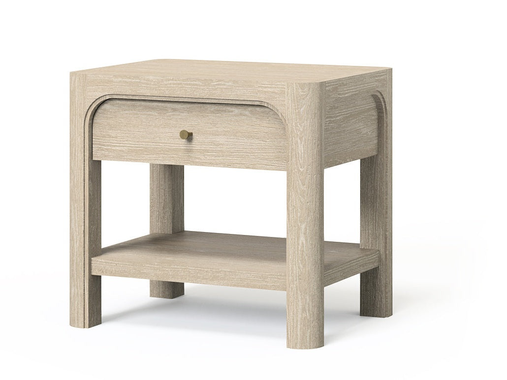 Solano Weathered Mango 1-drawer Nightstand Bedside Table - Ornate Home