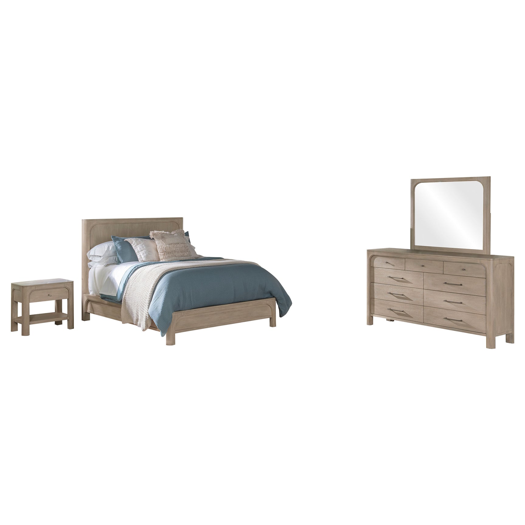 Solano Weathered Mango 4-piece Queen Bedroom Set - Ornate Home