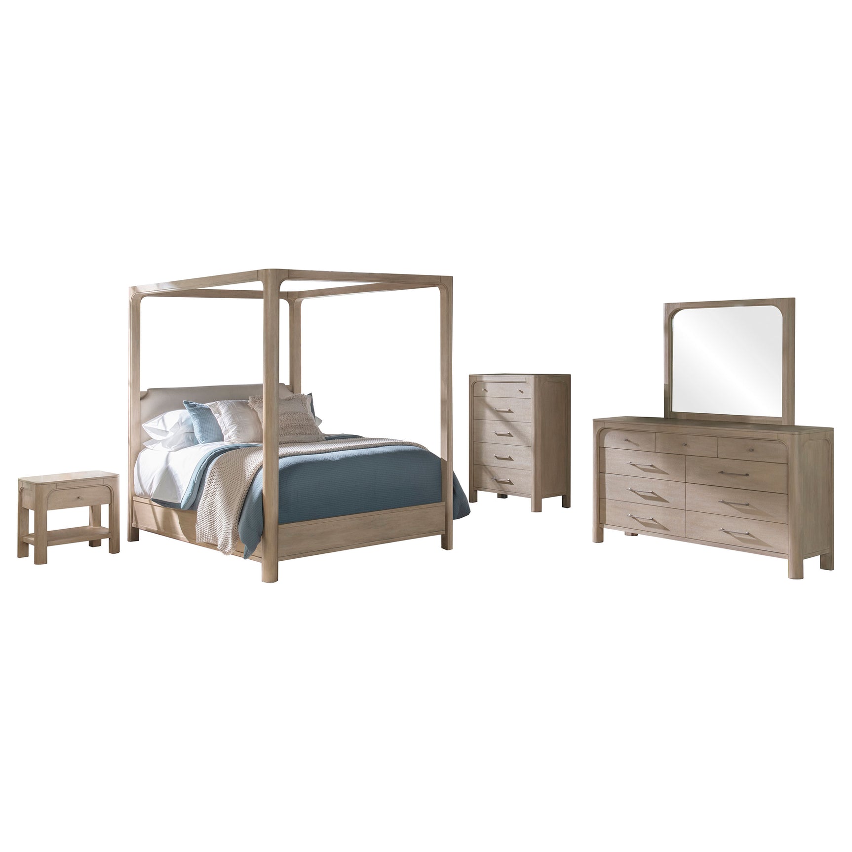 Solano Weathered Mango 5-piece Eastern King Bedroom Set - Ornate Home