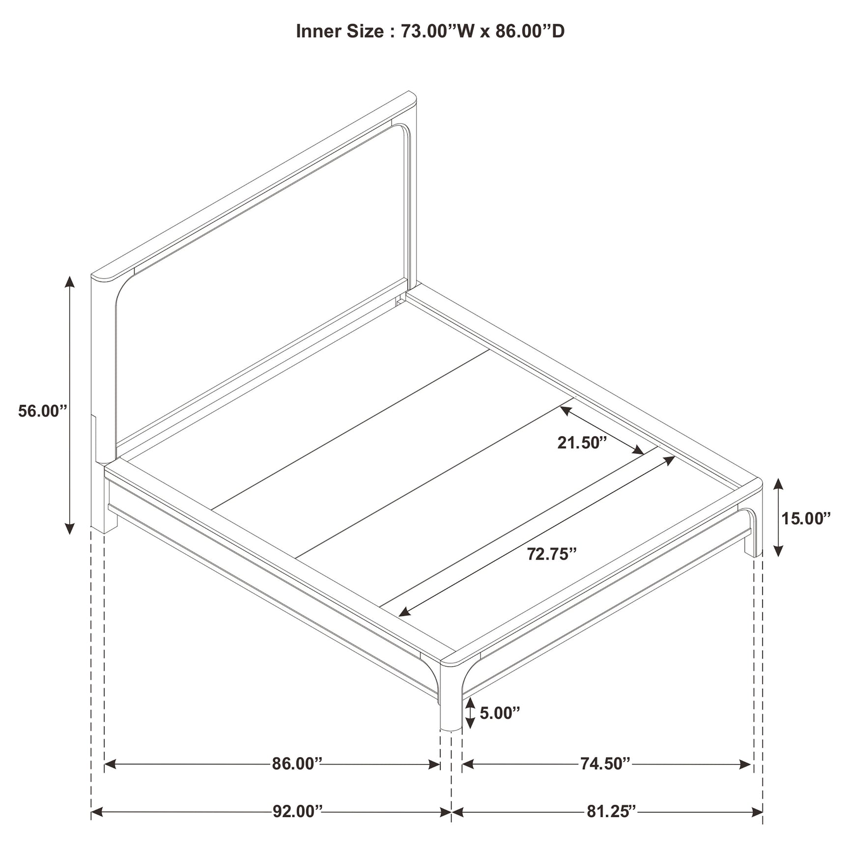 Solano Weathered Mango 55-inch California King Panel Bed - Ornate Home