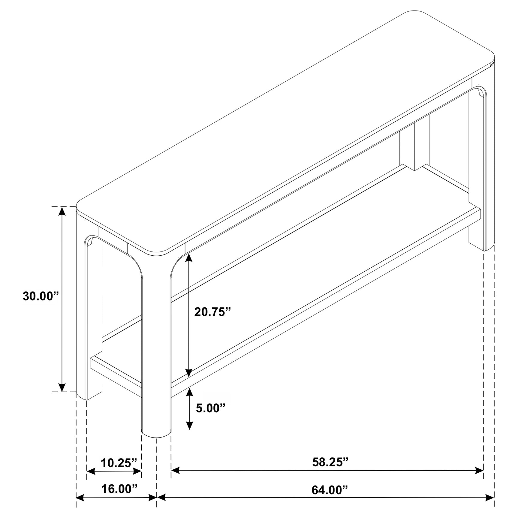 Solano Weathered Mango 64-inch Entryway Console Sofa Table - Ornate Home