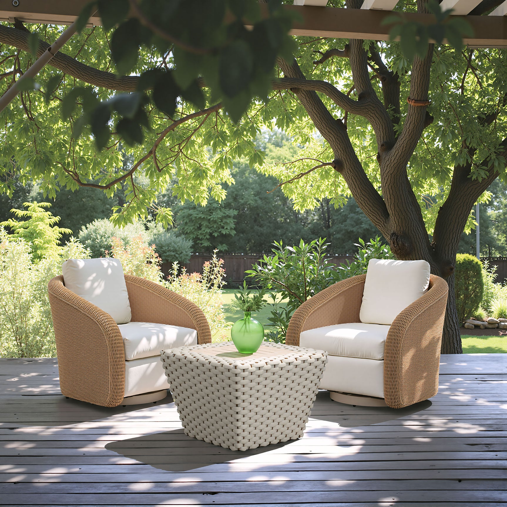 Solara Ivory Swivel Chair - Ornate Home