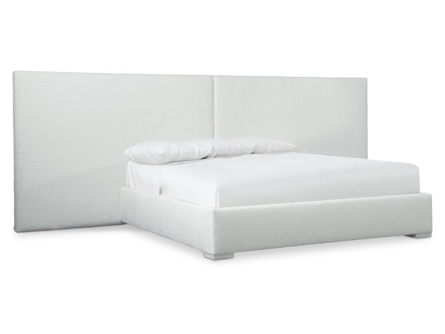 Solaria White/Cream Panel King Bed (160" W) - Ornate Home