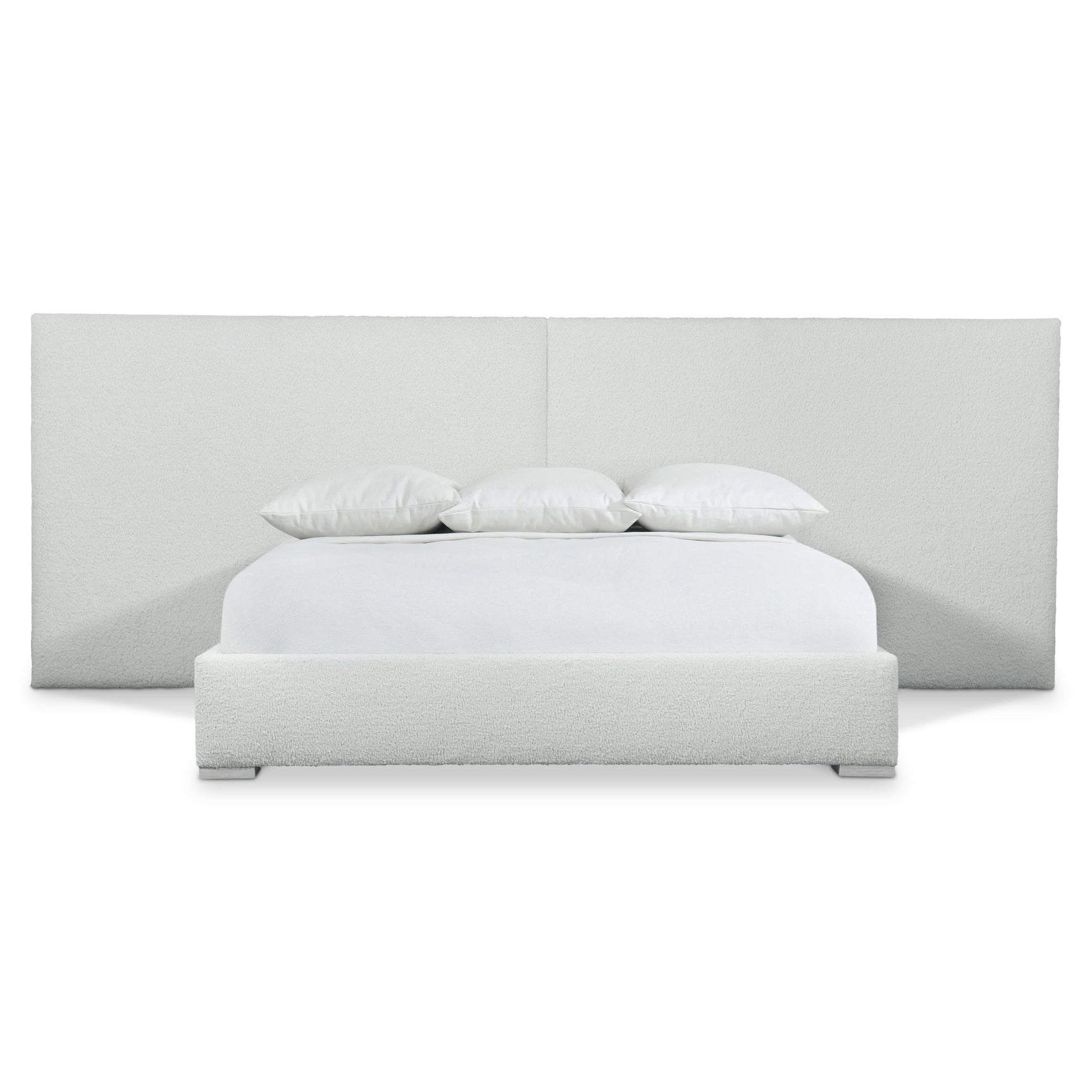 Solaria White/Cream Panel King Bed (160" W) - Ornate Home