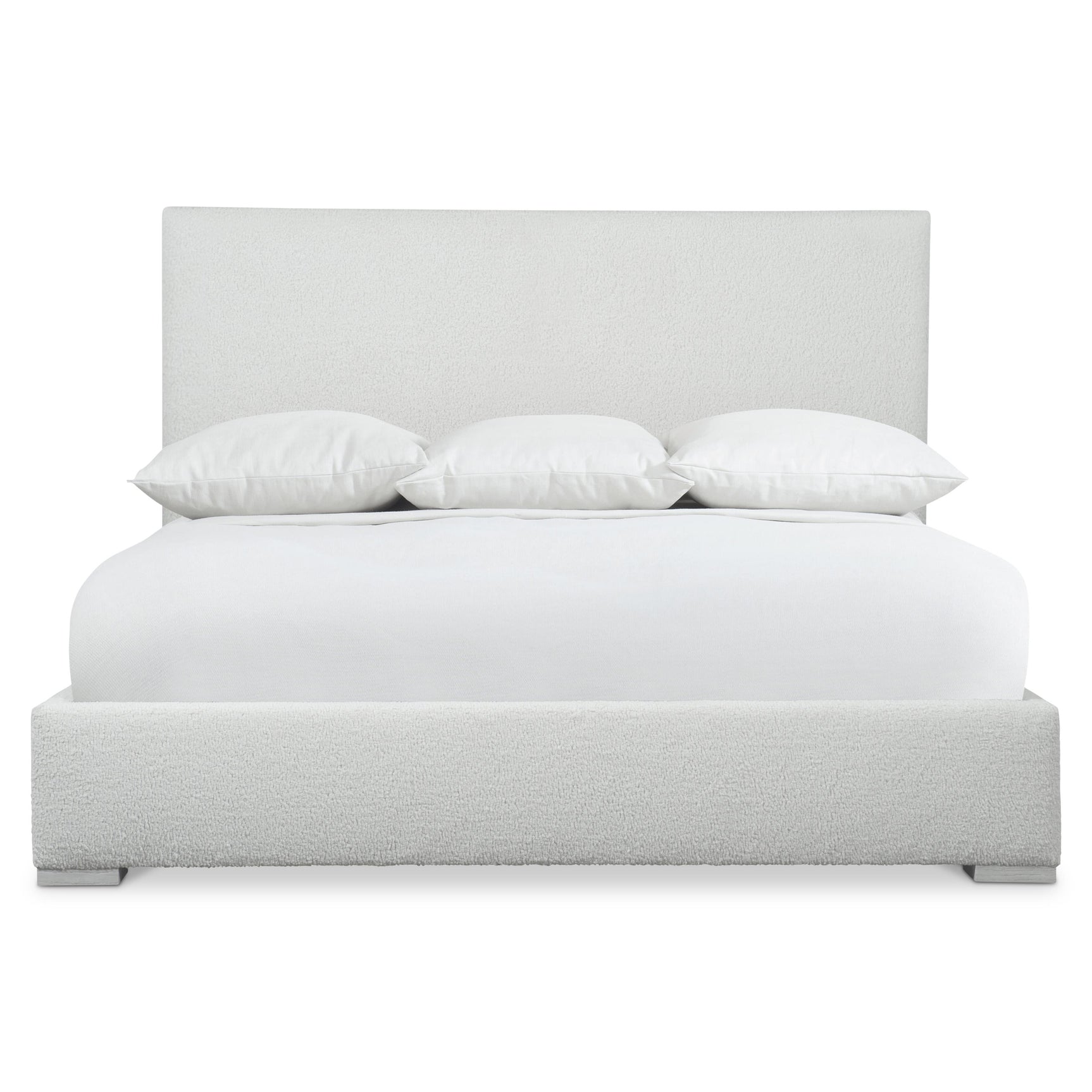 Solaria White/Cream Panel King Bed (82" W) - Ornate Home