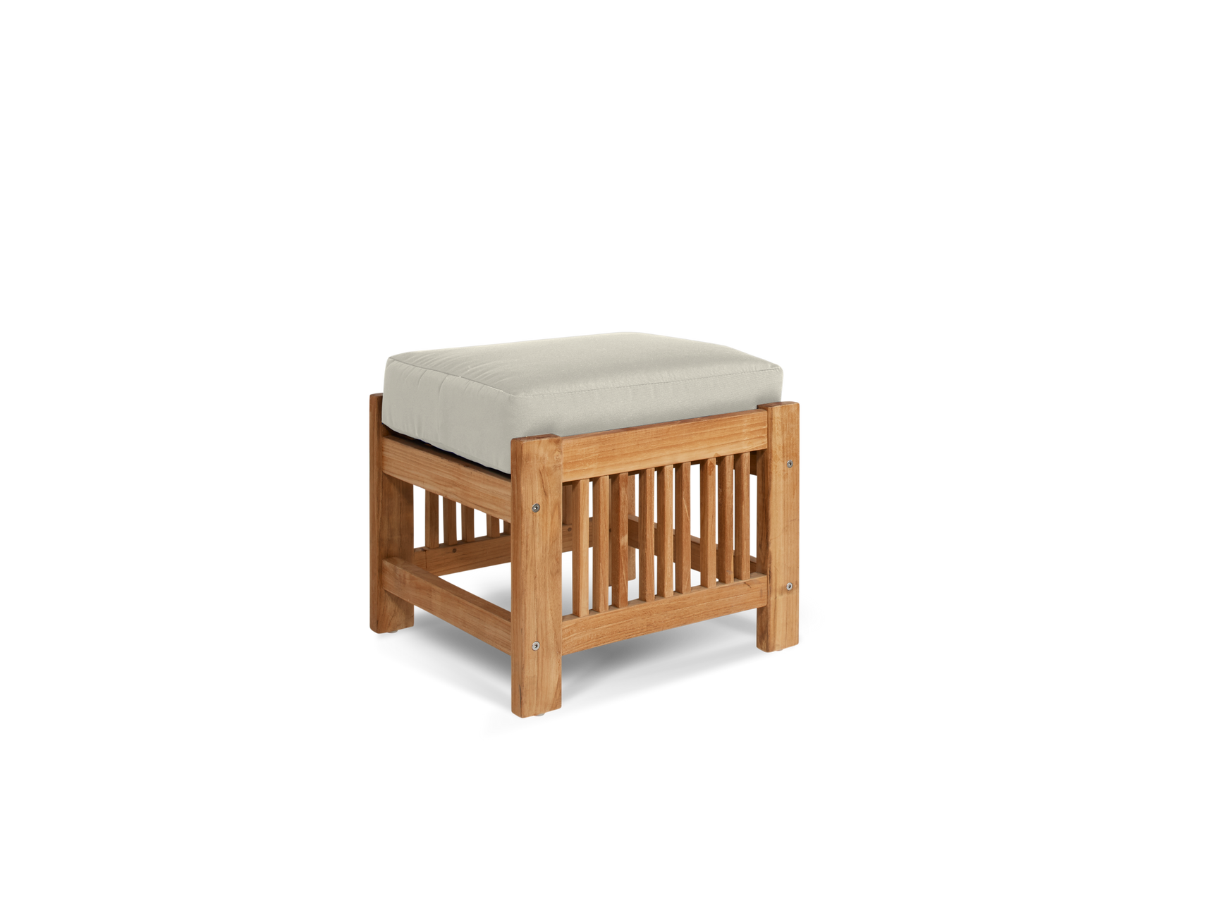 Soleil 2-piece Teak Canvas Outdoor Lounge Set with Sunbrella® Cushion - Ornate Home