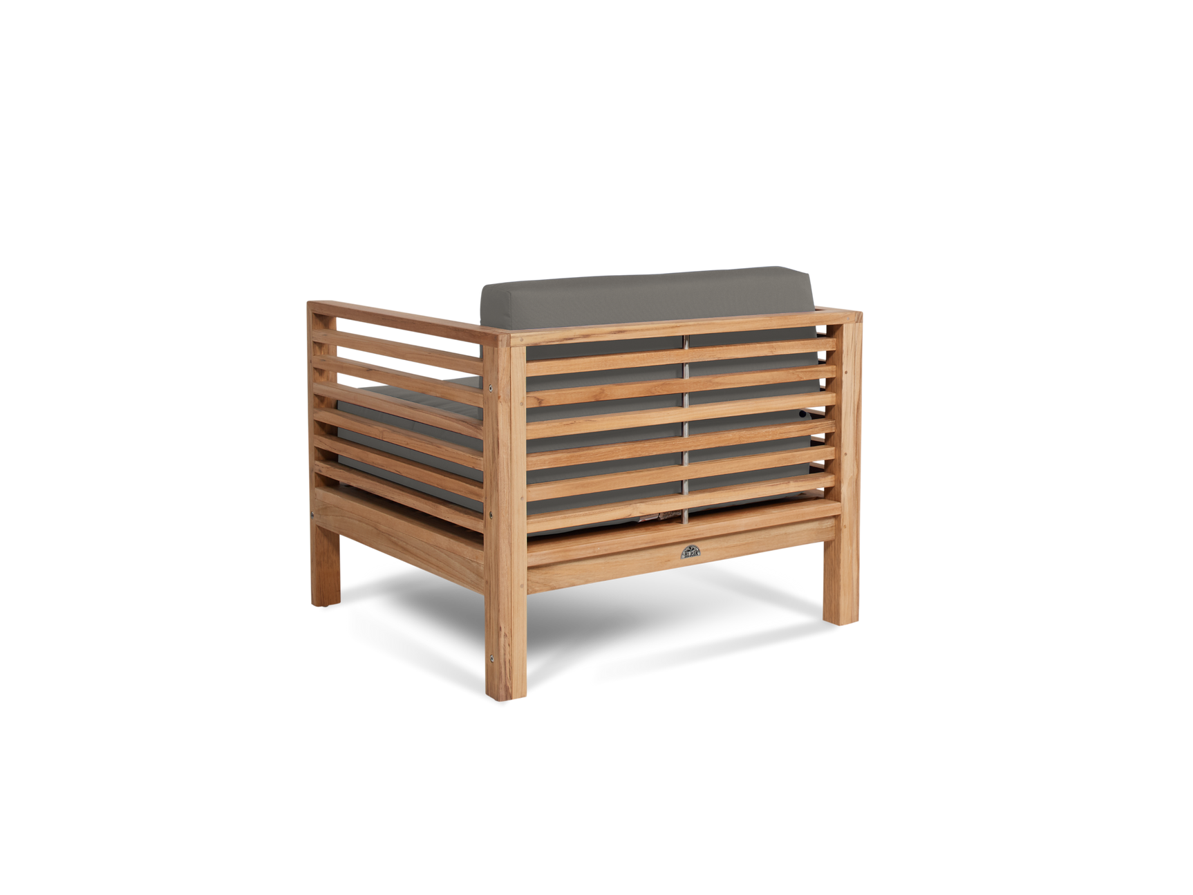 Soleil 2-piece Teak Charcoal Outdoor Lounge Set with Sunbrella® Cushion - Ornate Home