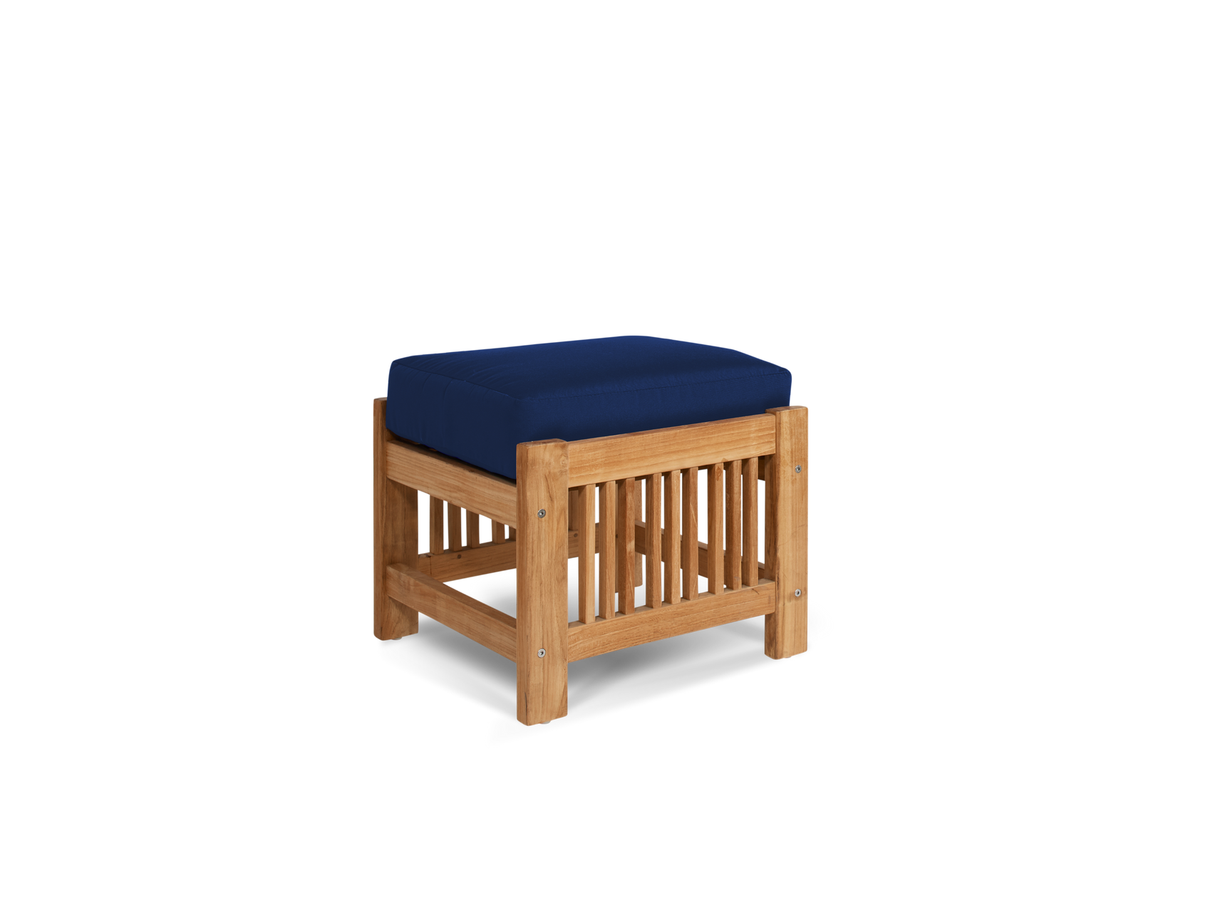 Soleil 2-piece Teak Navy Outdoor Lounge Set with Sunbrella® Cushion - Ornate Home