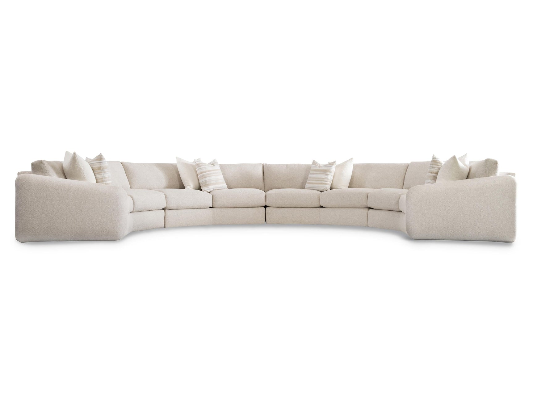 Soleil Beige/Tan 4-Piece Fabric Sectional (Double Armless) - Ornate Home