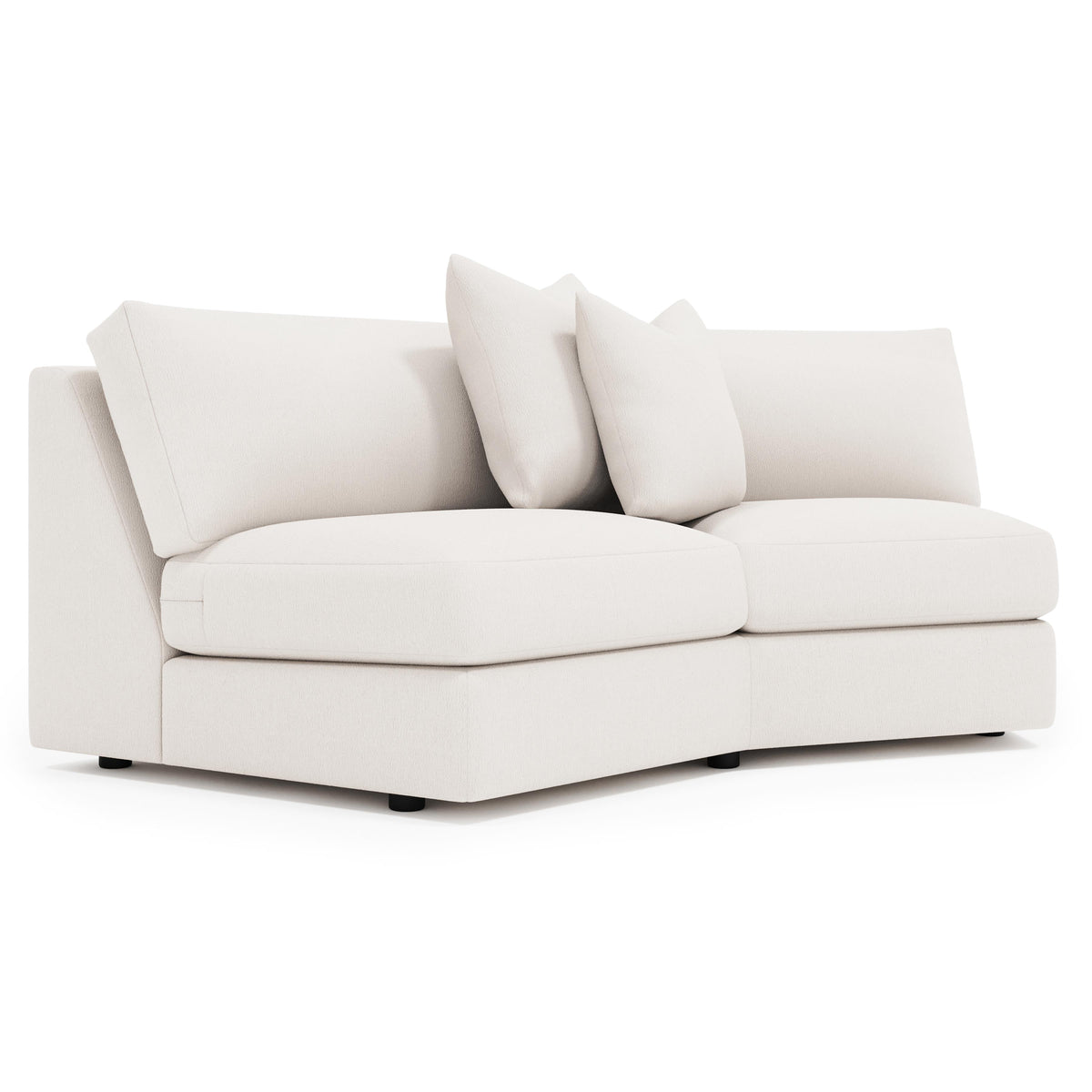 Soleil Gray Armless Loveseat - Ornate Home