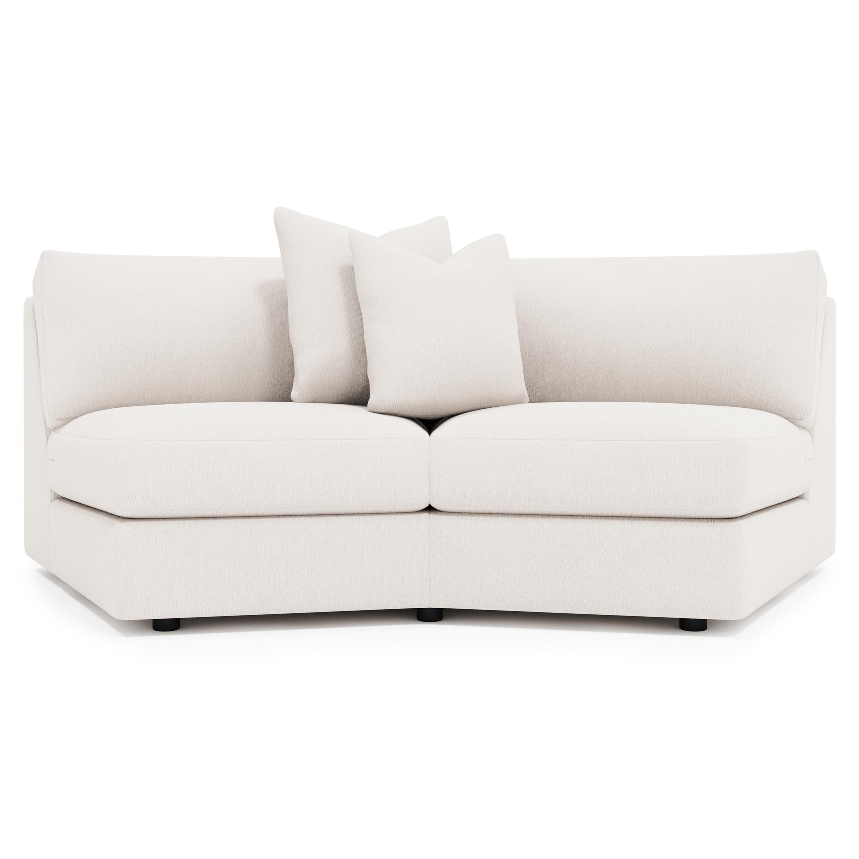 Soleil Gray Armless Loveseat - Ornate Home