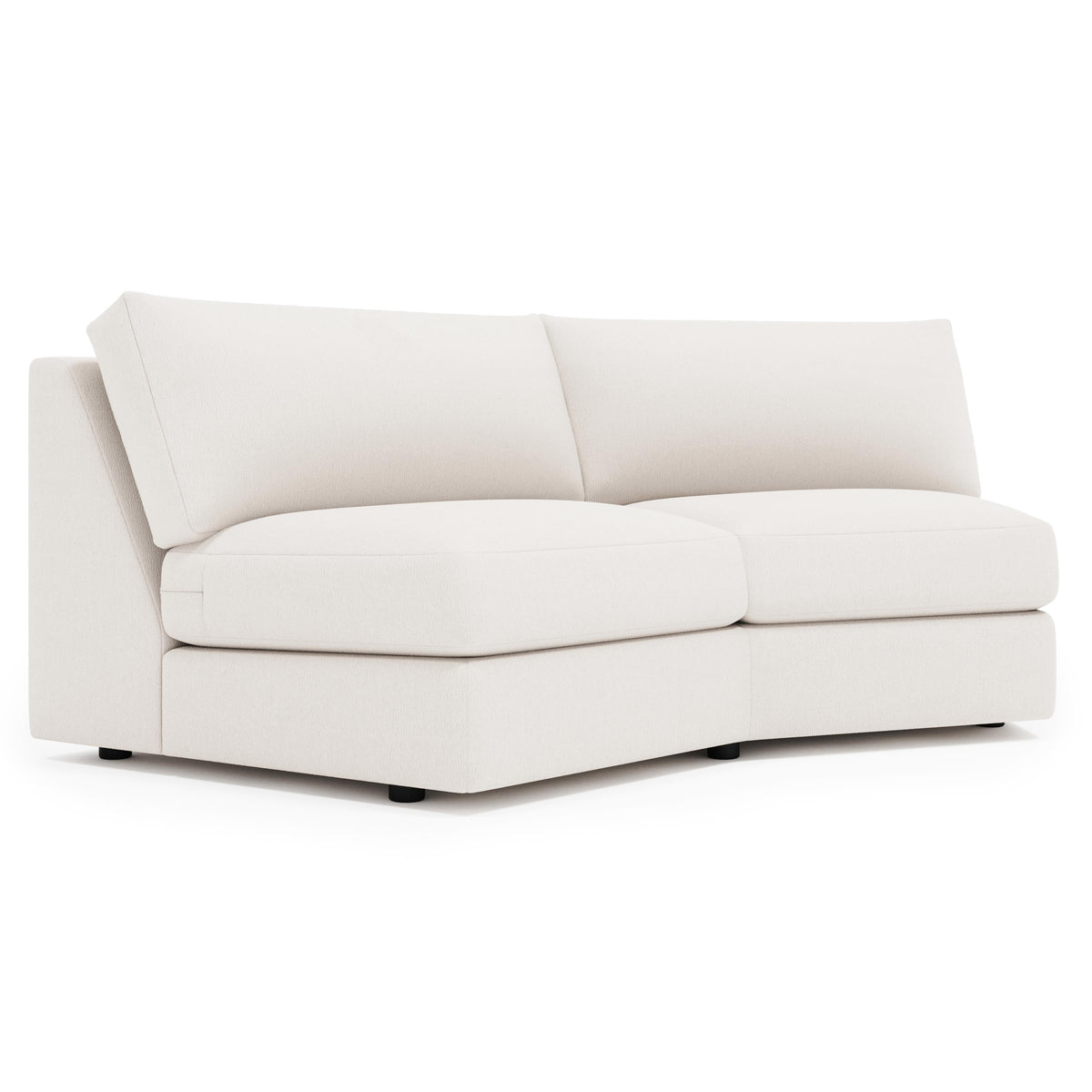 Soleil Gray Armless Loveseat - Ornate Home