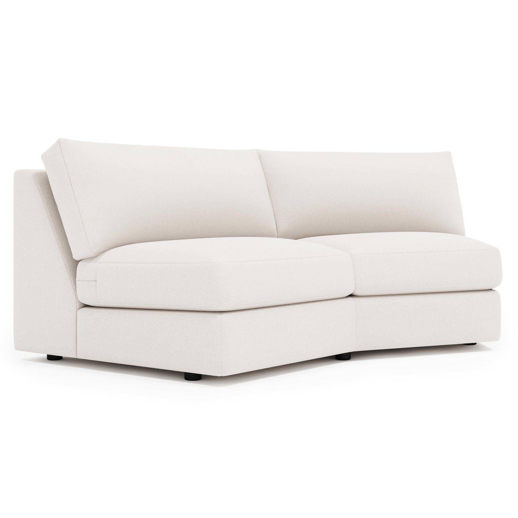 Soleil Gray Armless Loveseat Without Pillows - Ornate Home