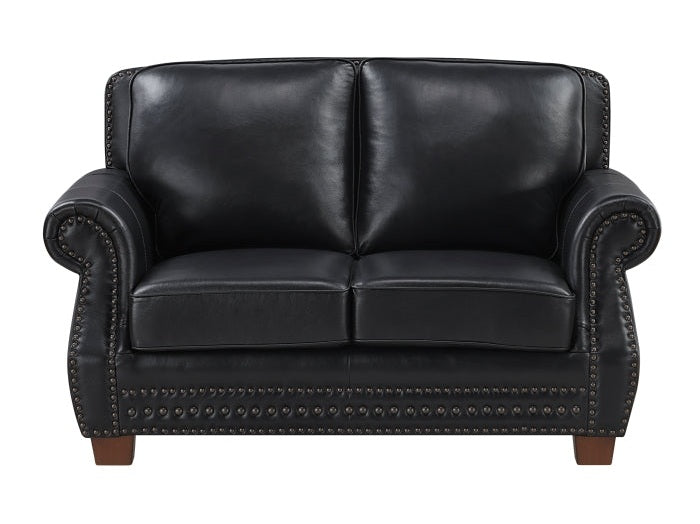 Solessa Black Loveseat - Ornate Home